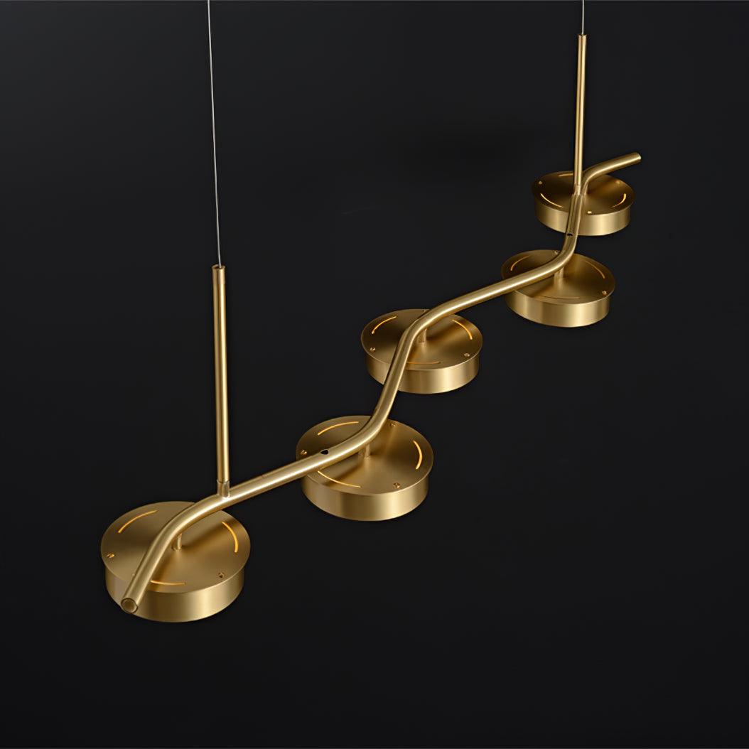 Aureus Sleek Brass Chandelier-Neutral Decor