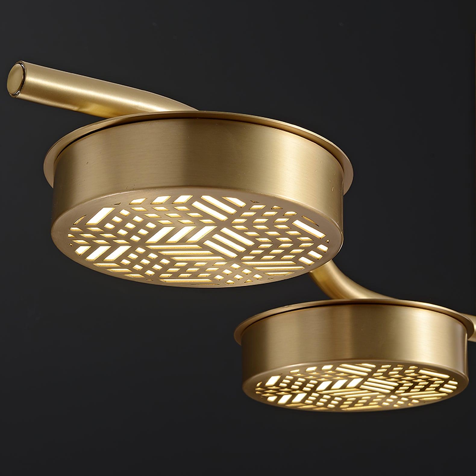 Aureus Sleek Brass Chandelier-Neutral Decor
