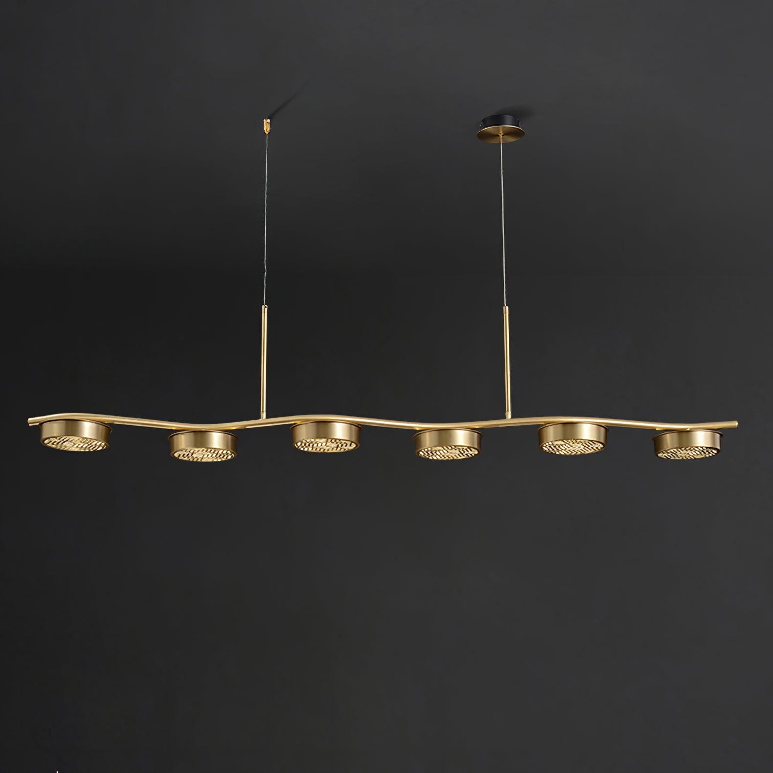 Aureus Sleek Brass Chandelier-Neutral Decor