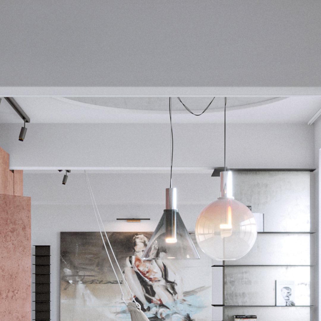 Aeris Minimalist Glass Pendant Lamp-Neutral Decor