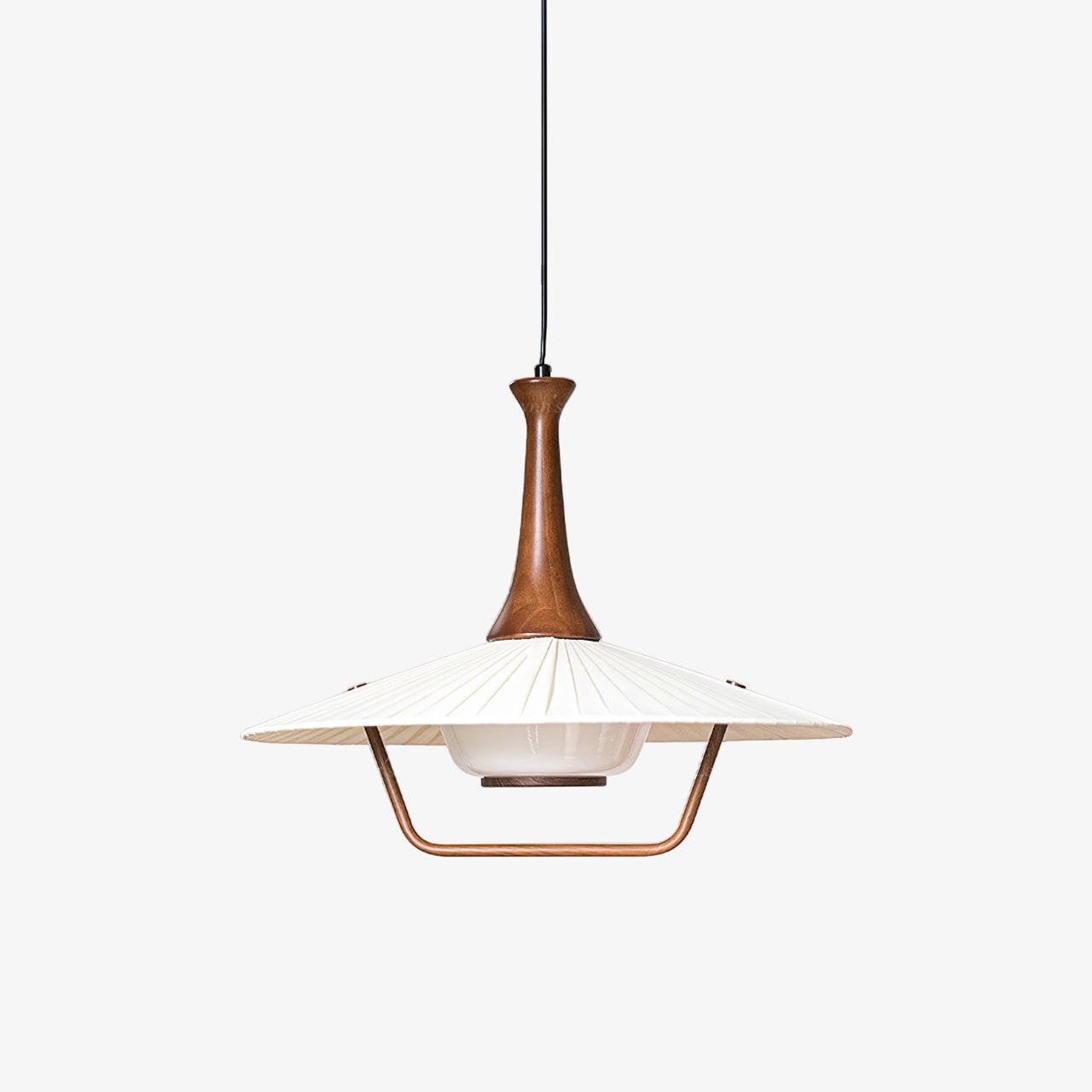 Mydorisra Traditional Classic Fabric Wood Pendant Lamp-Neutral Decor