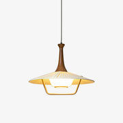 Mydorisra Traditional Classic Fabric Wood Pendant Lamp-Neutral Decor
