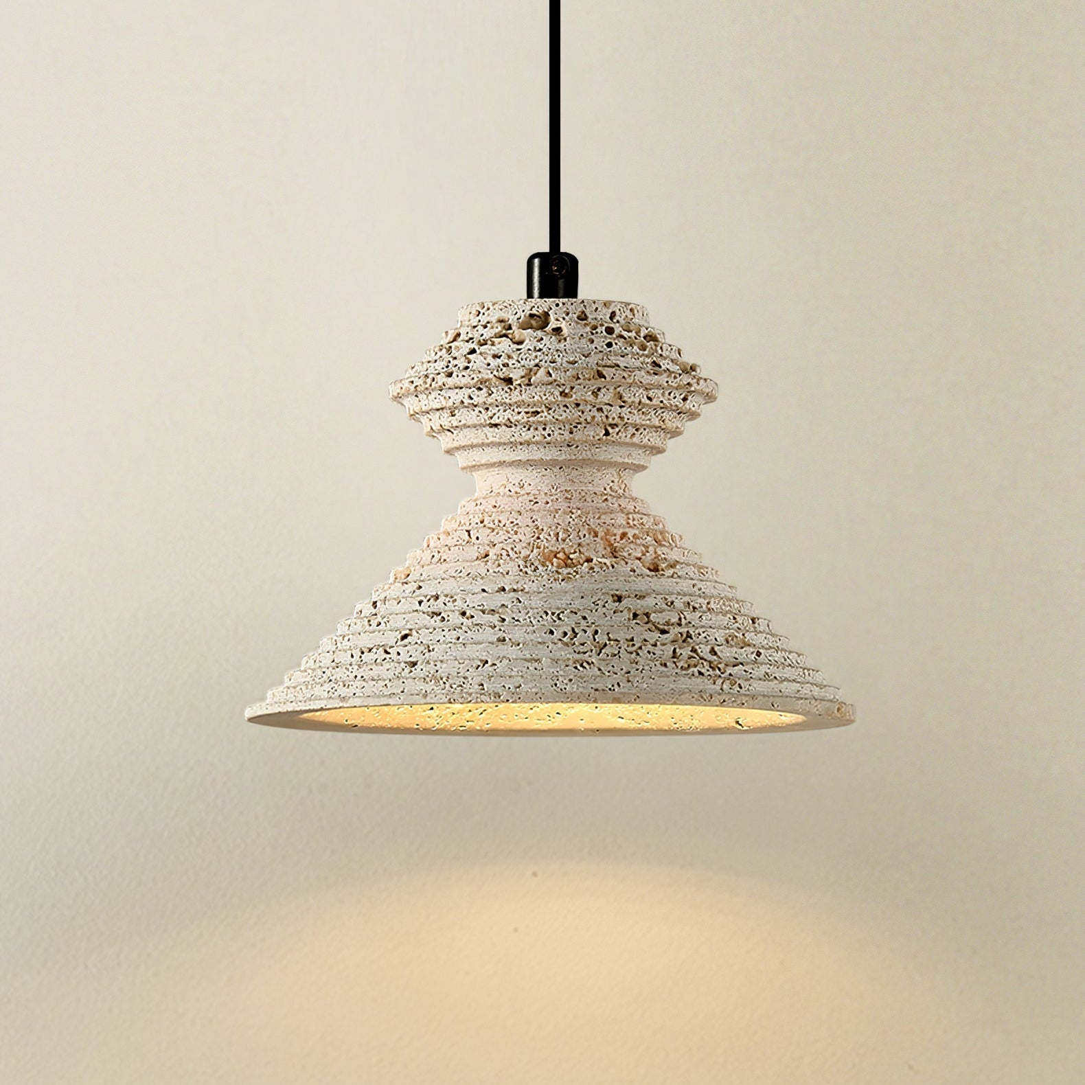 Nyrd Travertine Pendant Light-Neutral Decor