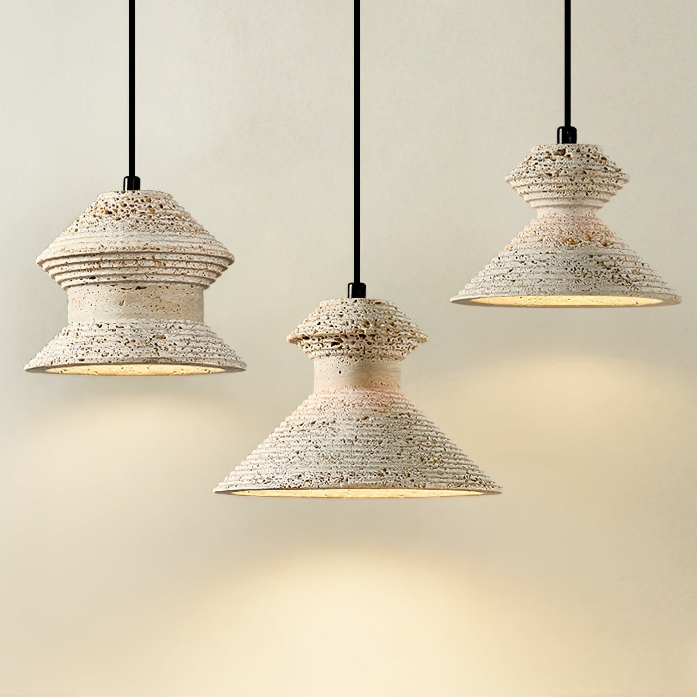 Nyrd Travertine Pendant Light-Neutral Decor