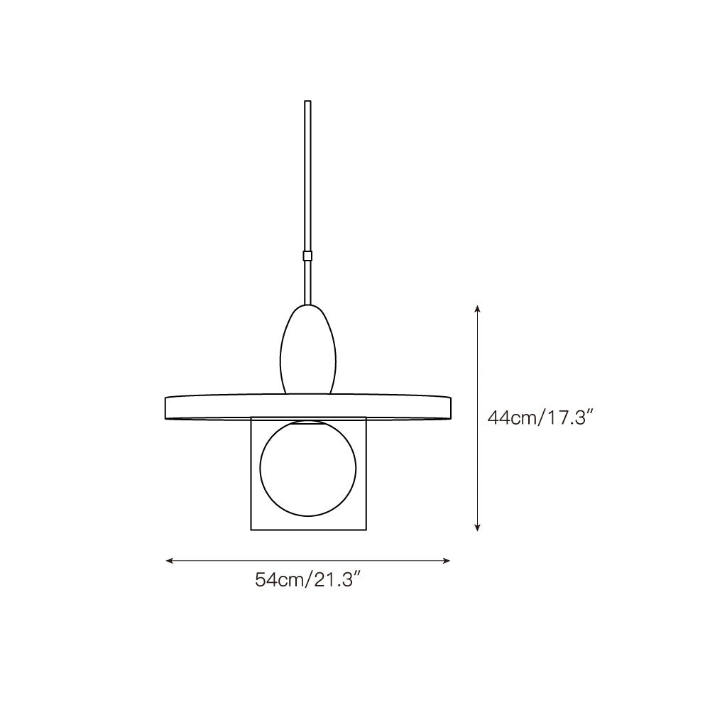 Eirene Pendant Lamp in Clear glass finish.