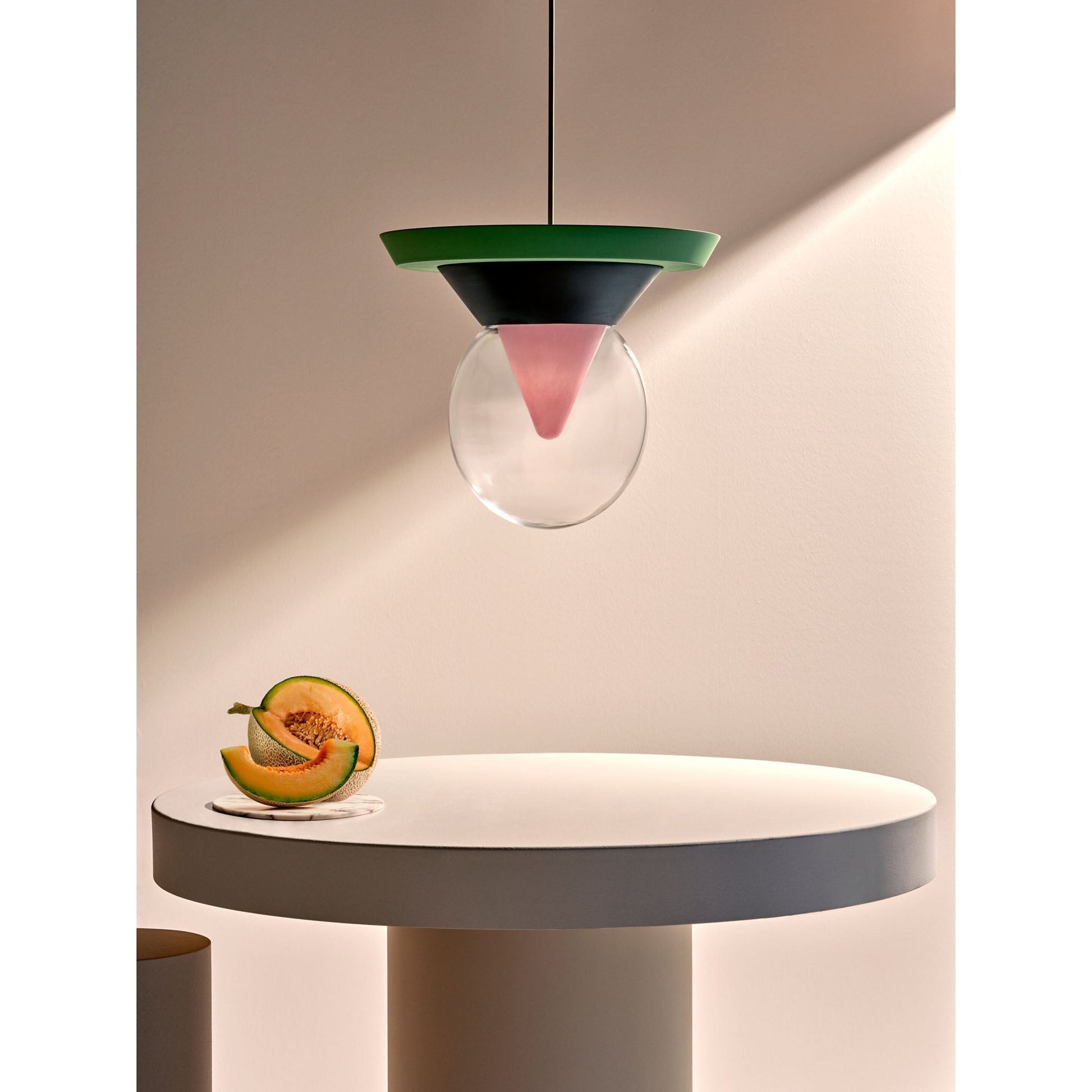 Eirene Glass Pendant Lamp, Model D, showcasing its larger size.