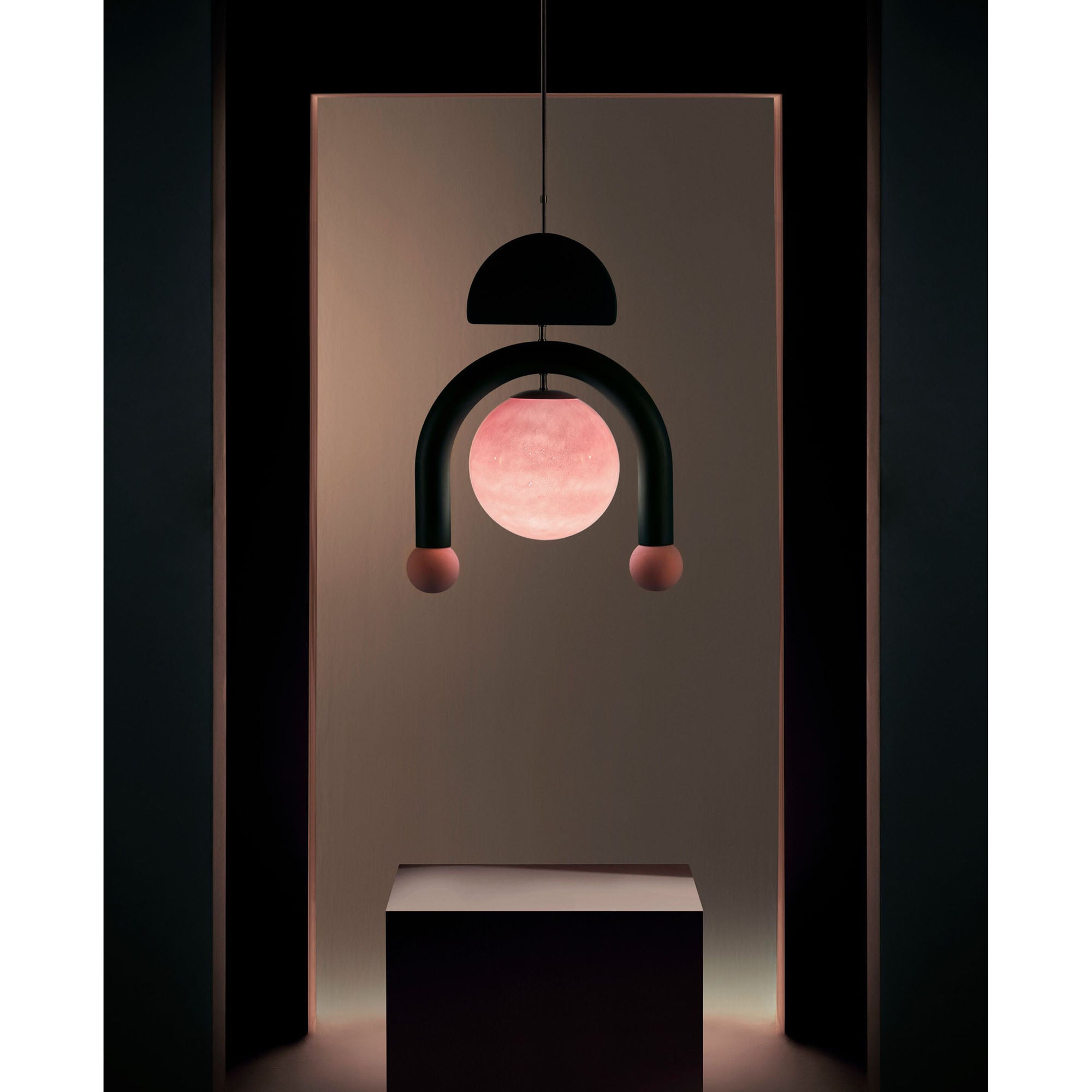 The Blue Eirene lamp creating a calming ambiance.