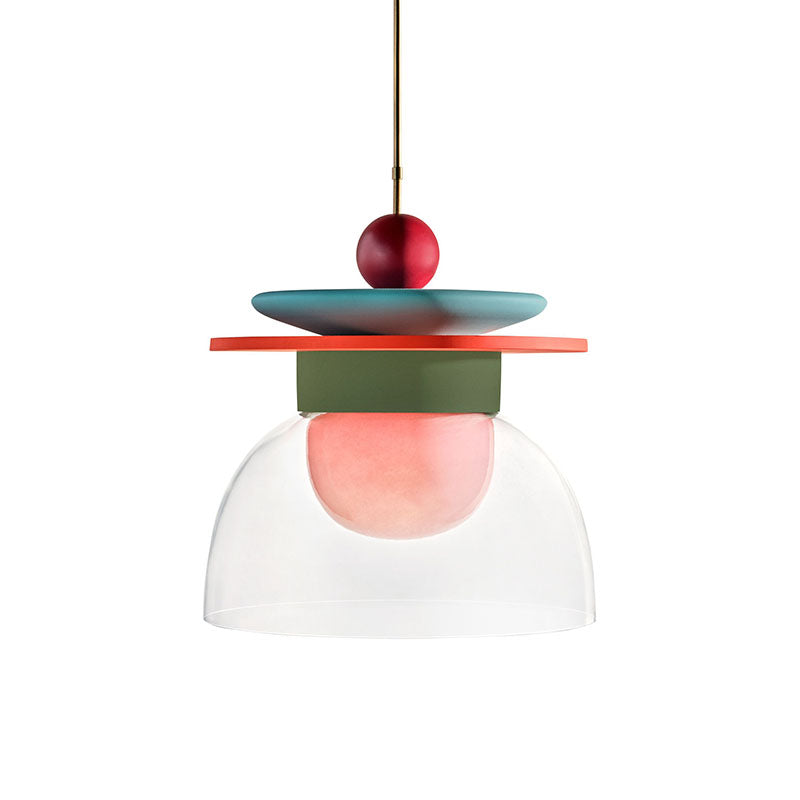 The unique, artistic form of the Eirene Glass Pendant Lamp.
