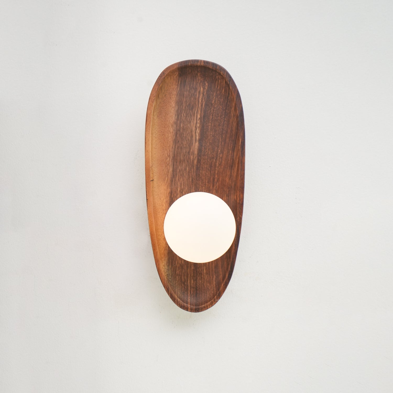 Keith Modern Minimalist Wood Glass Wall Lamp-Neutral Decor