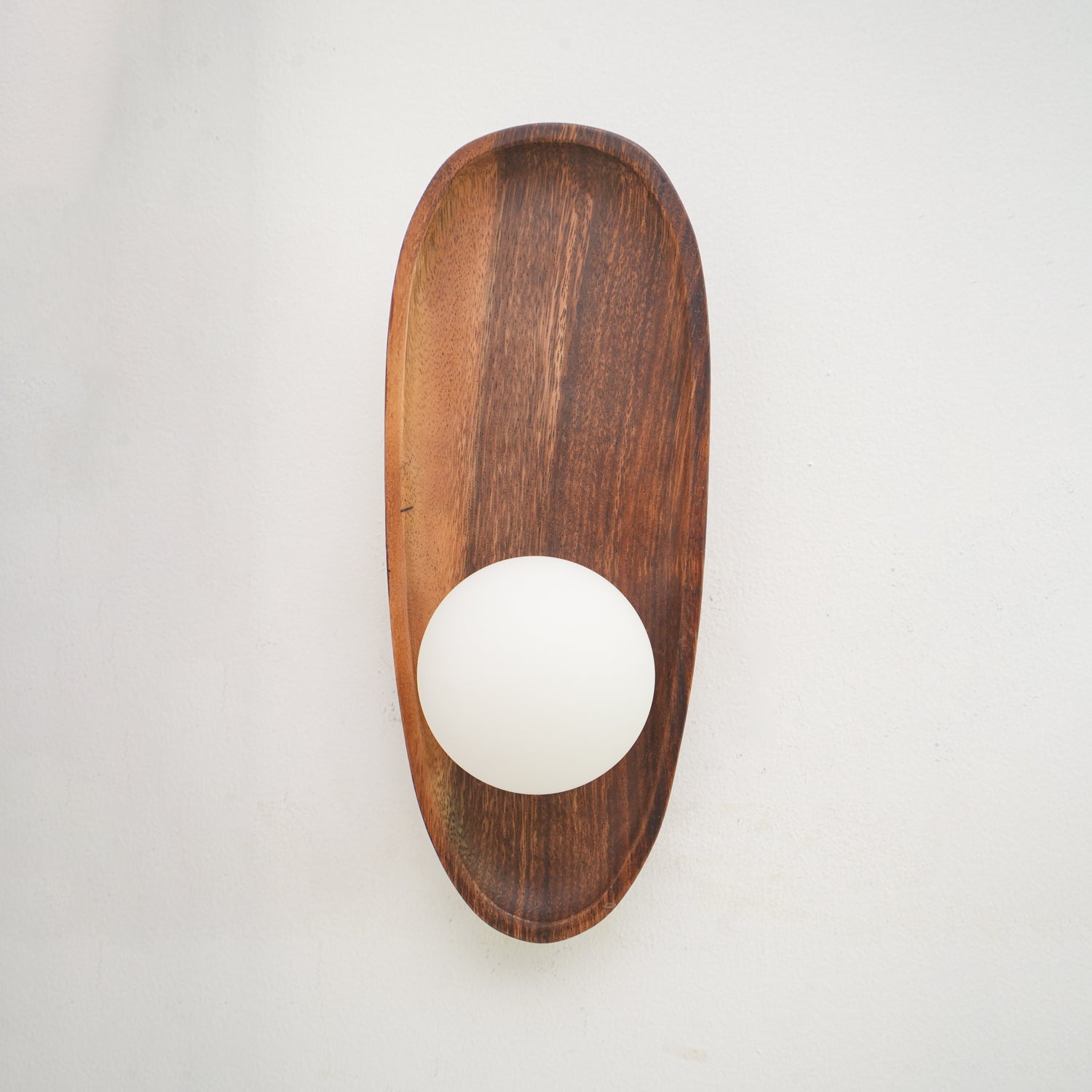 Keith Modern Minimalist Wood Glass Wall Lamp-Neutral Decor