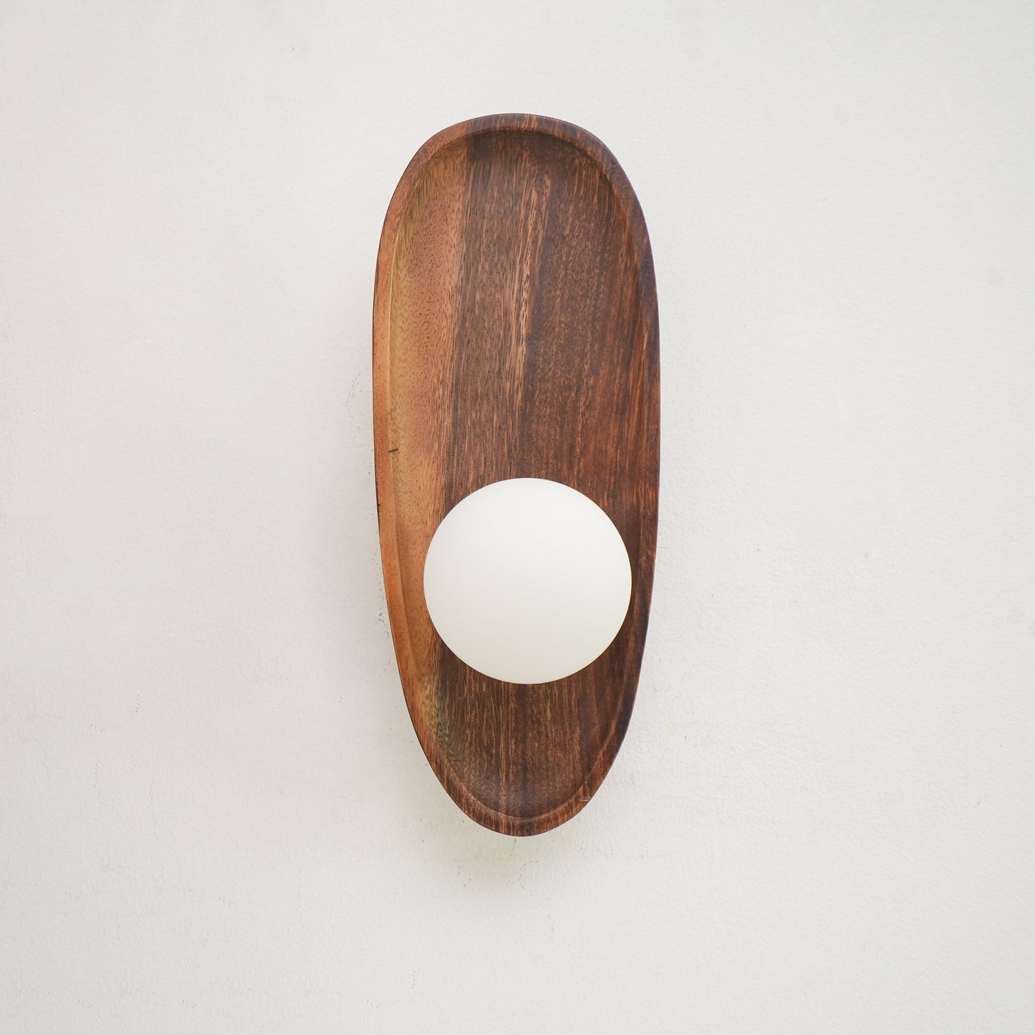 Keith Modern Minimalist Wood Glass Wall Lamp-Neutral Decor