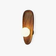 Keith Modern Minimalist Wood Glass Wall Lamp-Neutral Decor