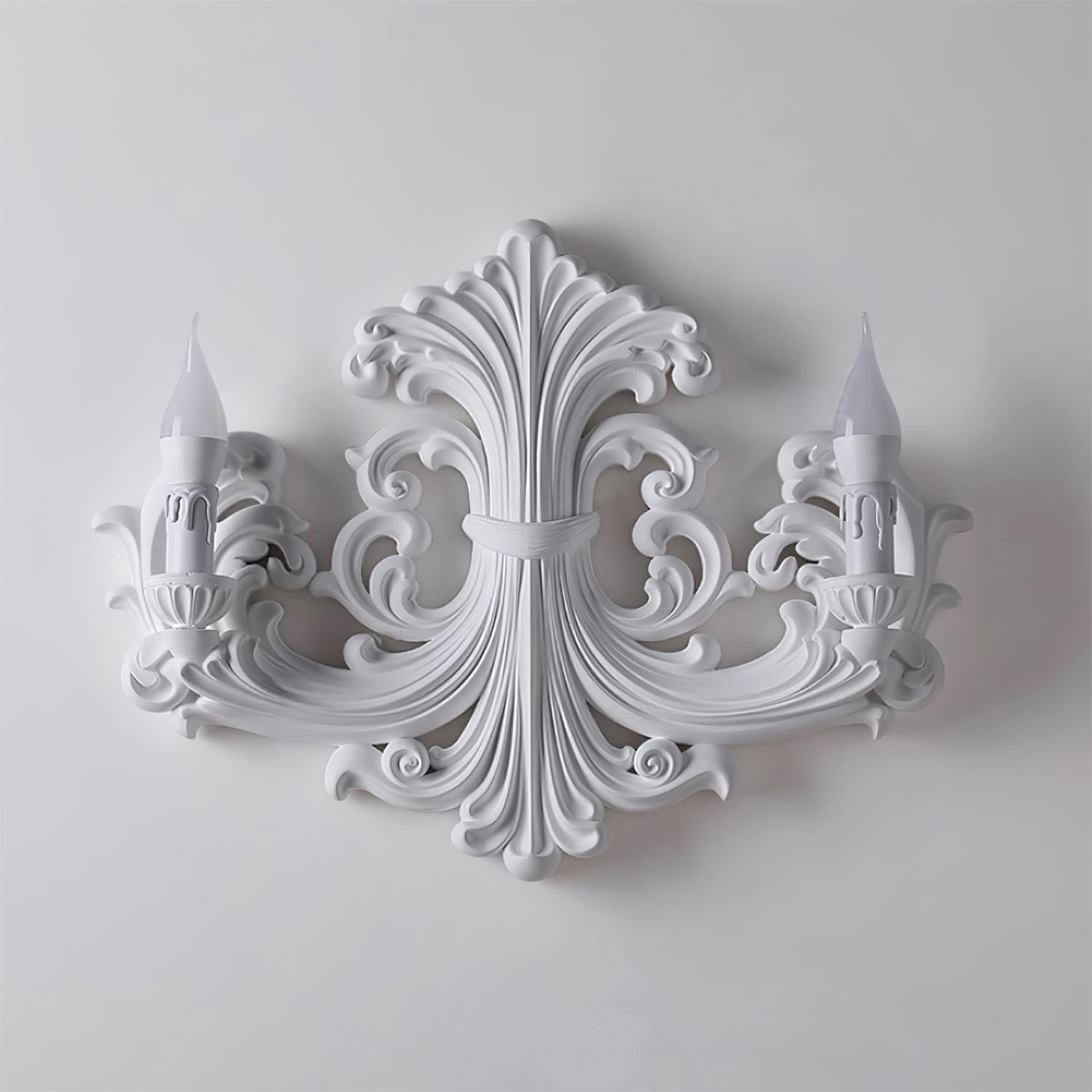 Wall Lamp Sculptural Plaster Candle Arms