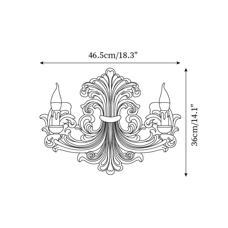 Wall Lamp Sculptural Plaster Candle Arms