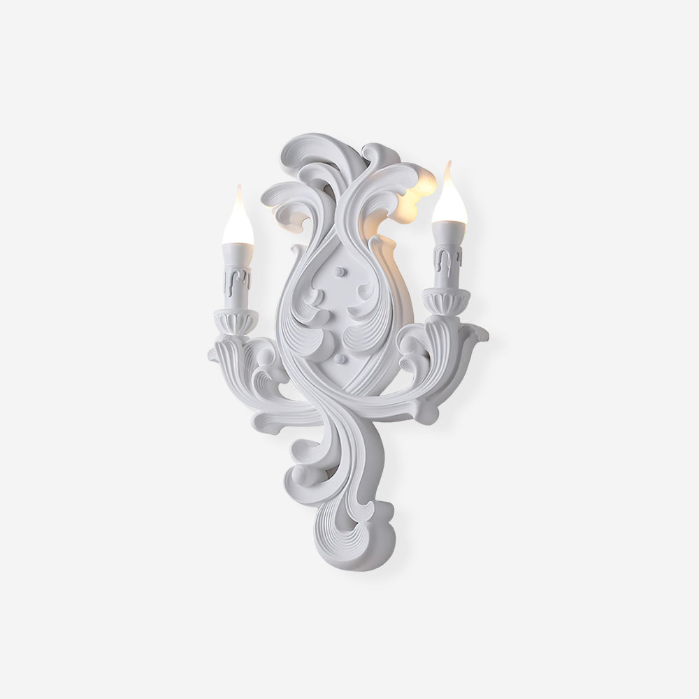 Wall Lamp Sculptural Plaster Candle Arms
