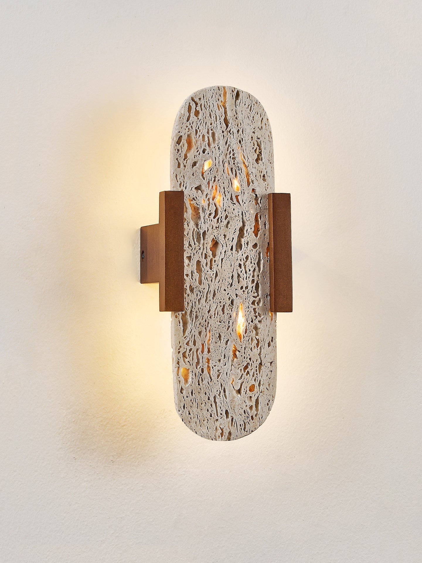 Elara Travertine Wall Light-Neutral Decor
