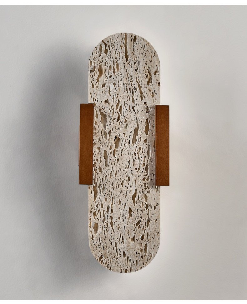 Elara Travertine Wall Light-Neutral Decor