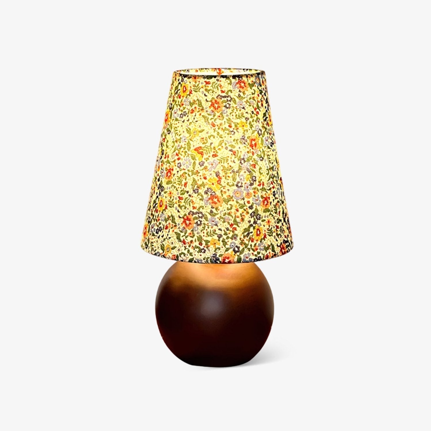 Flora Vintage Wood Table Lamp-Neutral Decor
