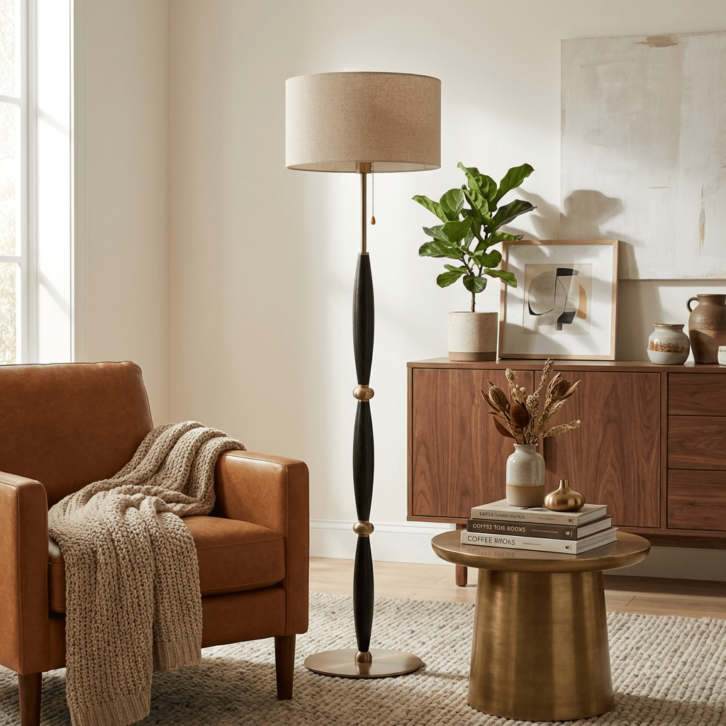 Elara Sculpted Floor Lamp-Neutral Decor