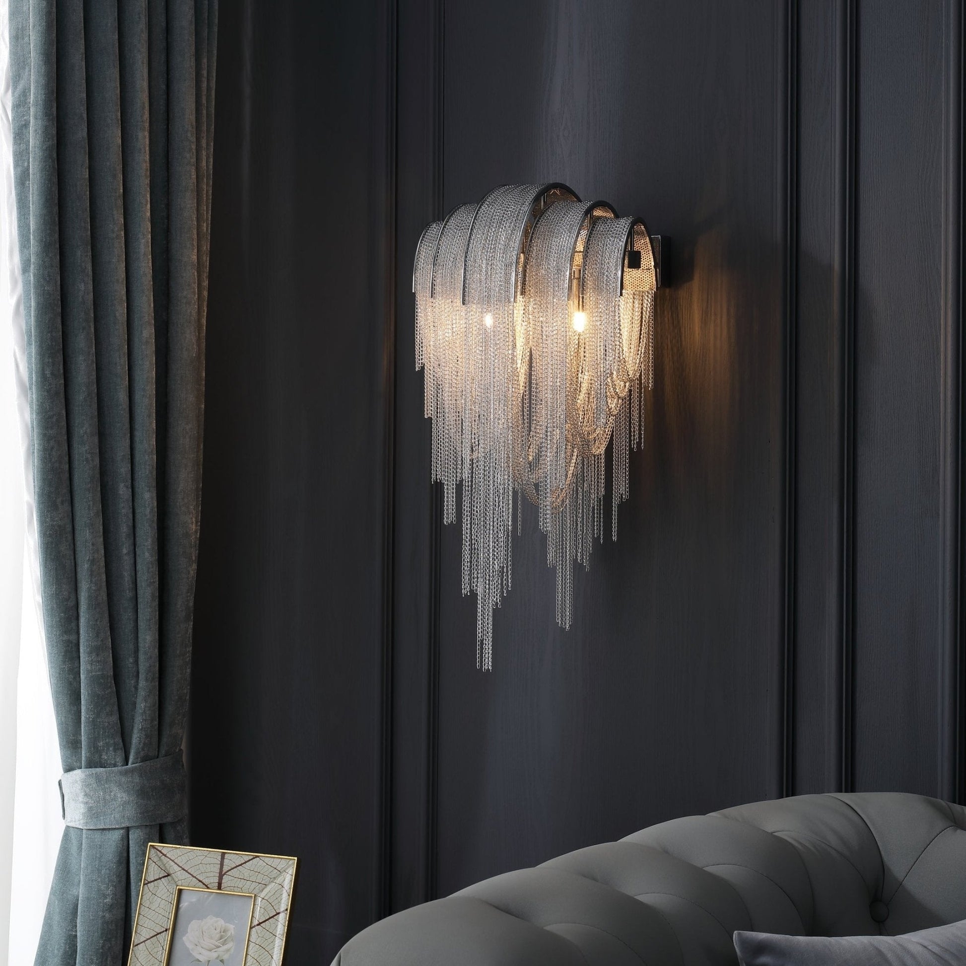 Chains Postmodern Luxury Tassel Wall Lamp-Neutral Decor