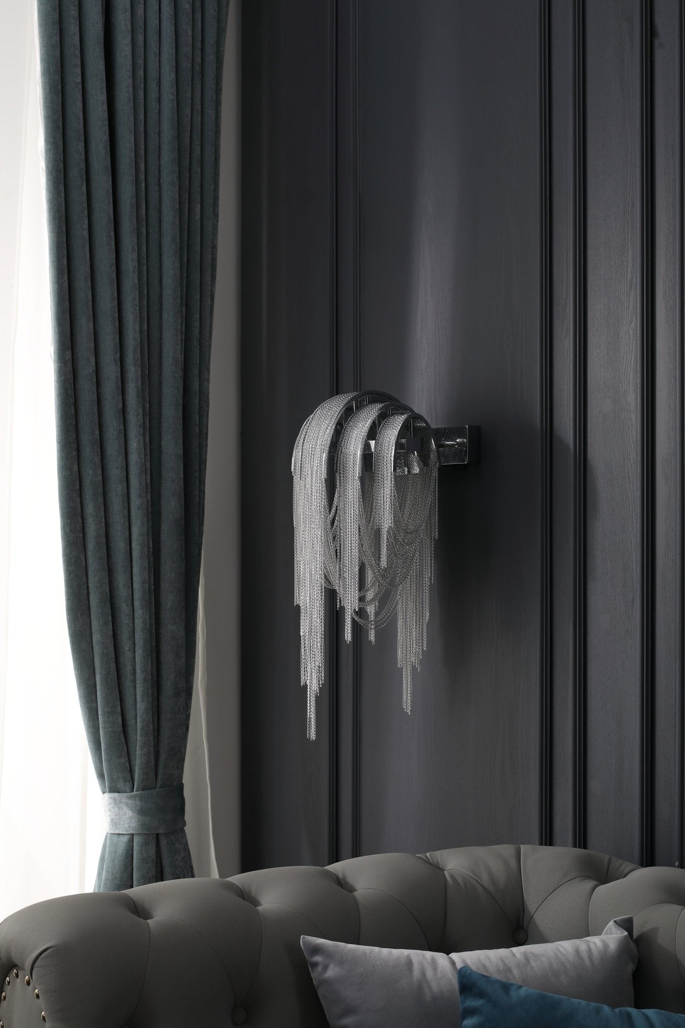 Chains Postmodern Luxury Tassel Wall Lamp-Neutral Decor
