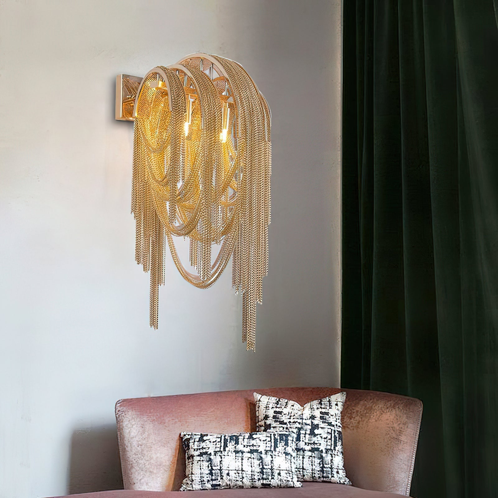 Chains Postmodern Luxury Tassel Wall Lamp-Neutral Decor