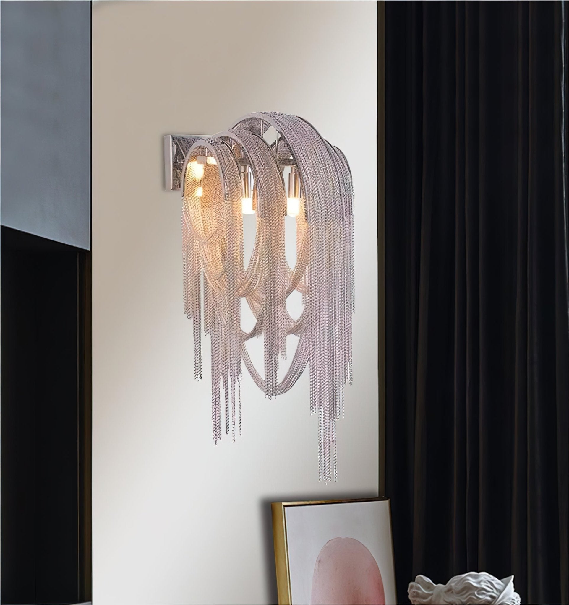 Chains Postmodern Luxury Tassel Wall Lamp-Neutral Decor