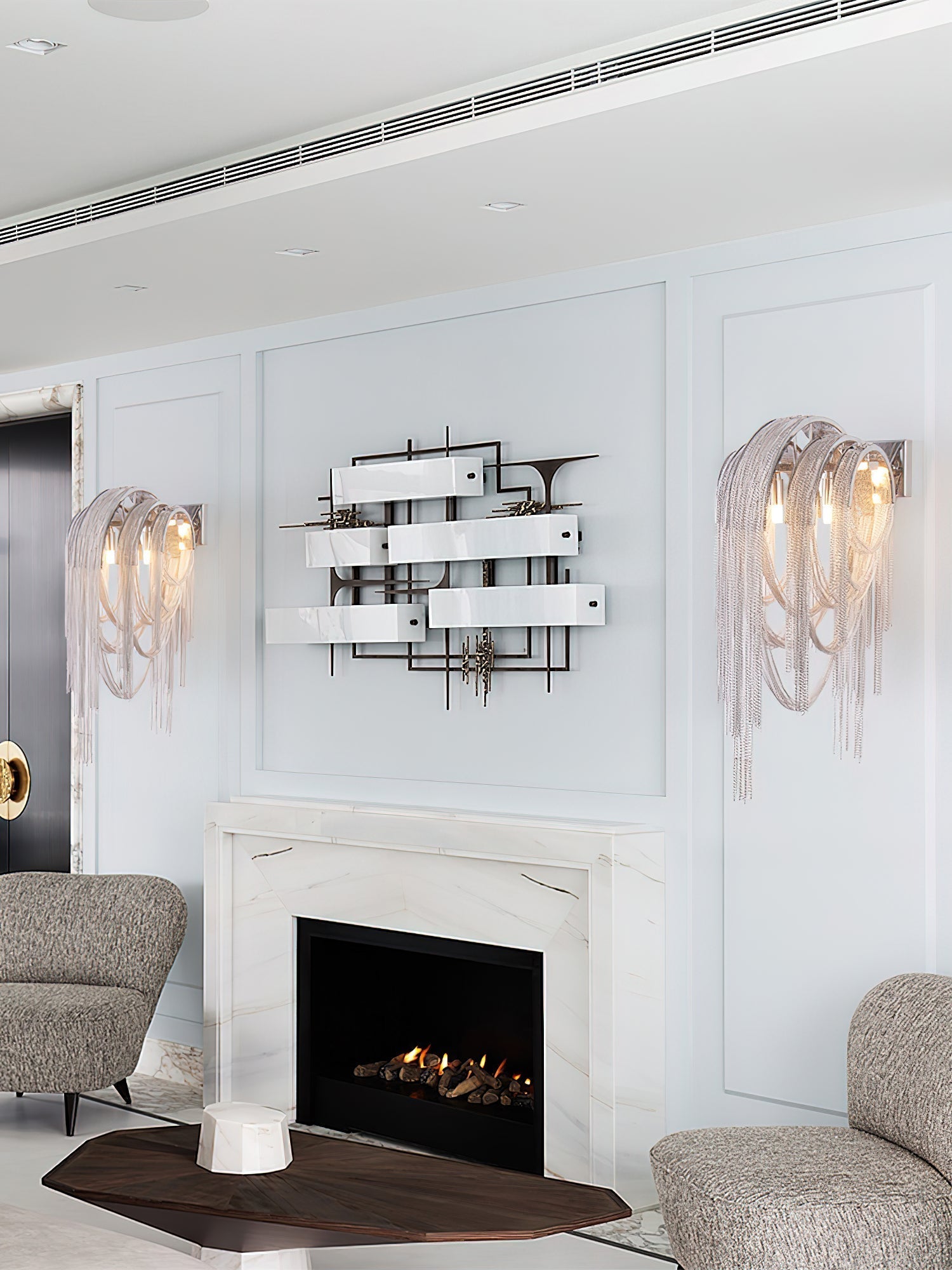 Chains Postmodern Luxury Tassel Wall Lamp-Neutral Decor