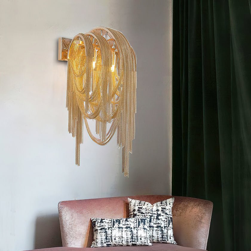 Chains Postmodern Luxury Tassel Wall Lamp-Neutral Decor