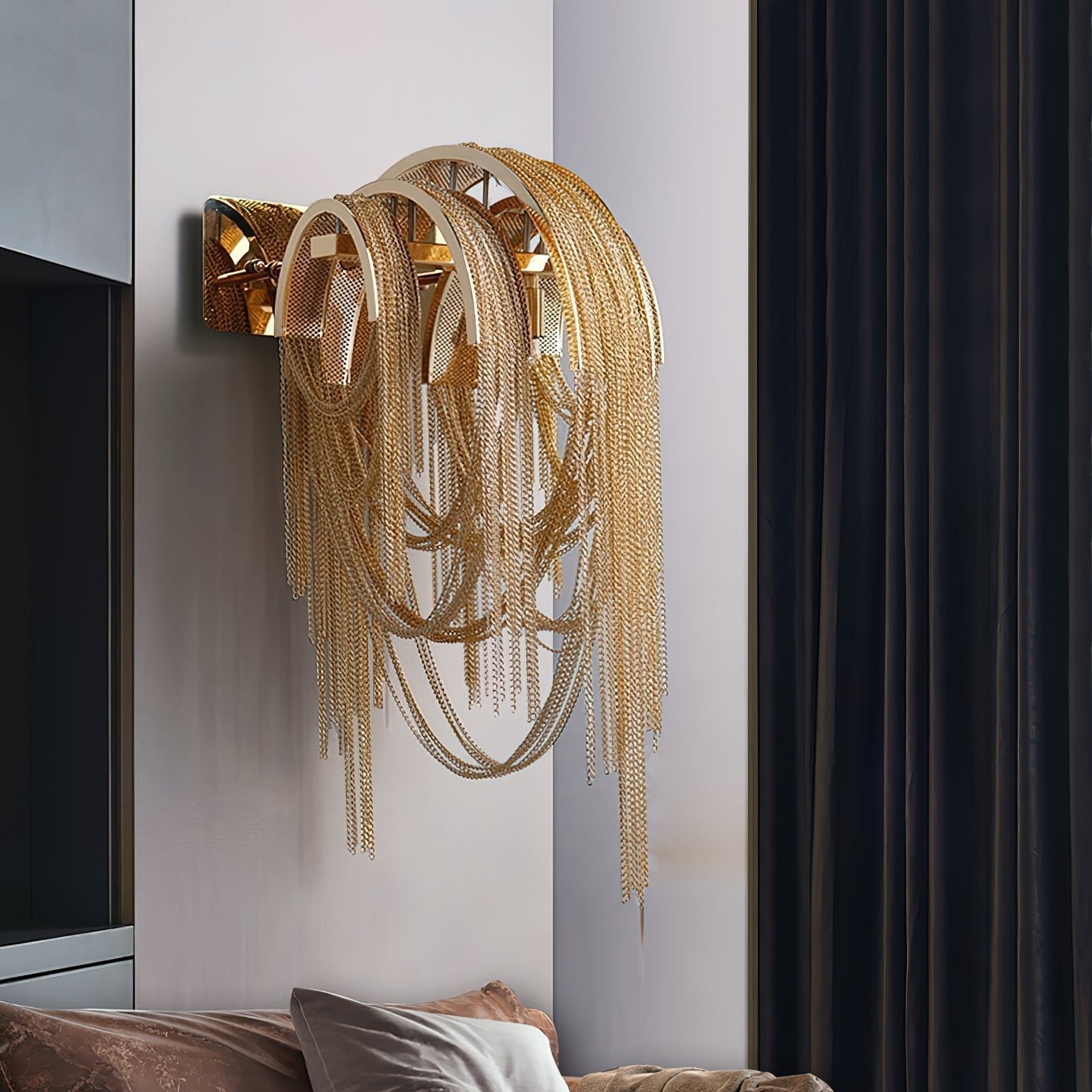 Chains Postmodern Luxury Tassel Wall Lamp-Neutral Decor