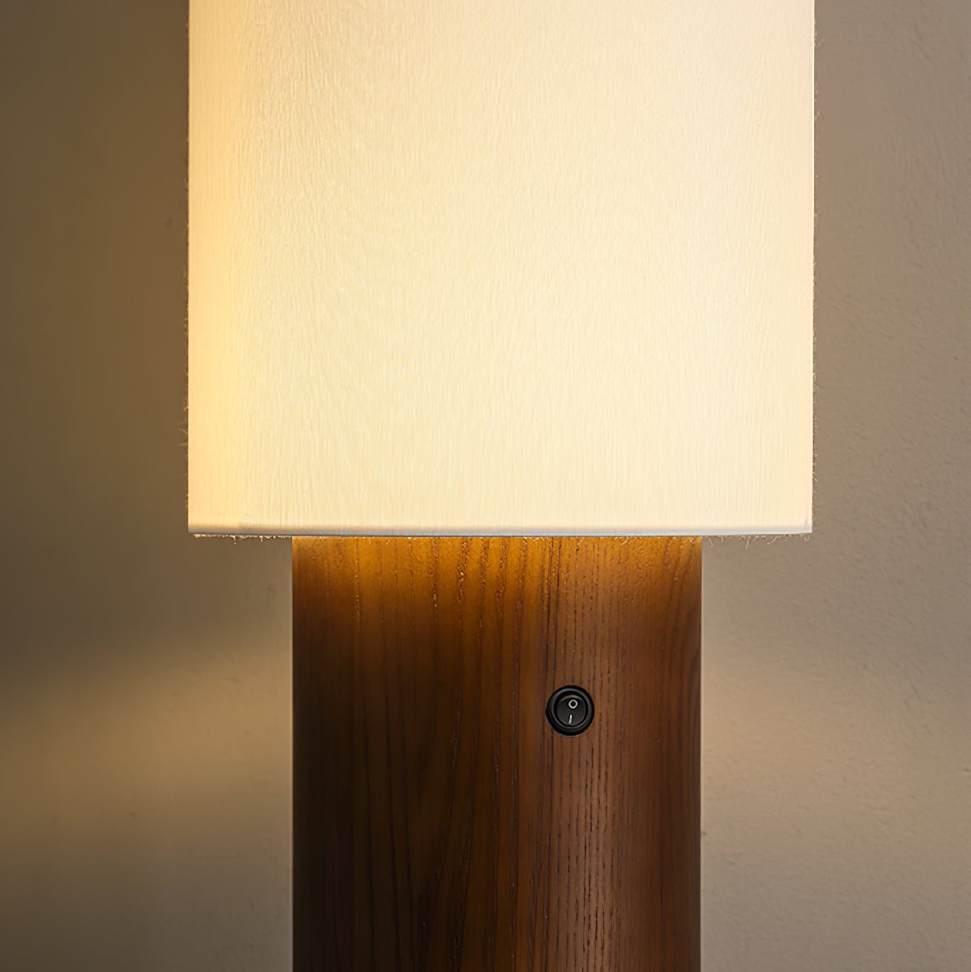 Uvynir Cylindrical Wood Floor Lamp-Neutral Decor