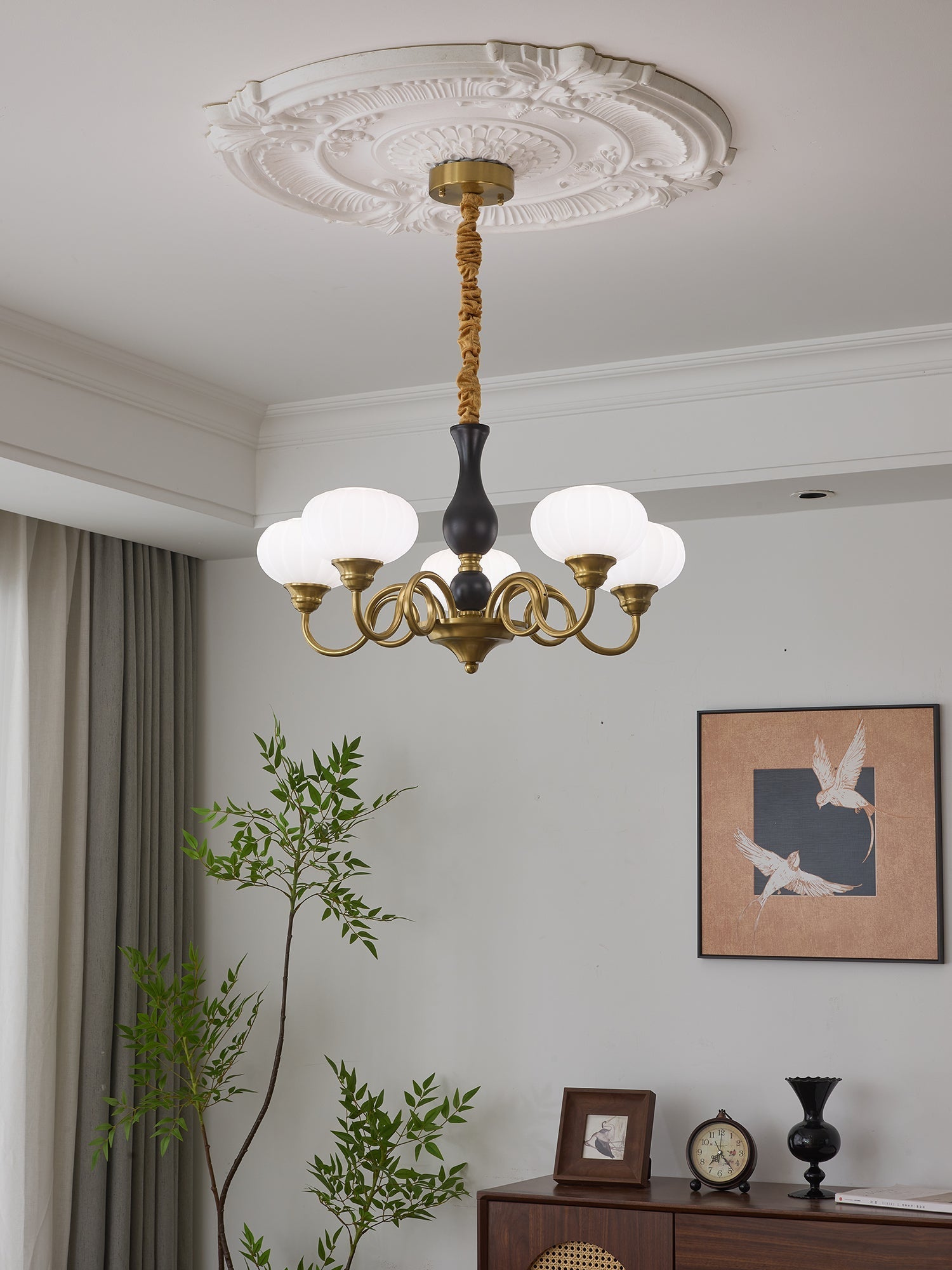 Avinor Nordic Traditional Wood Chandelier-Neutral Decor