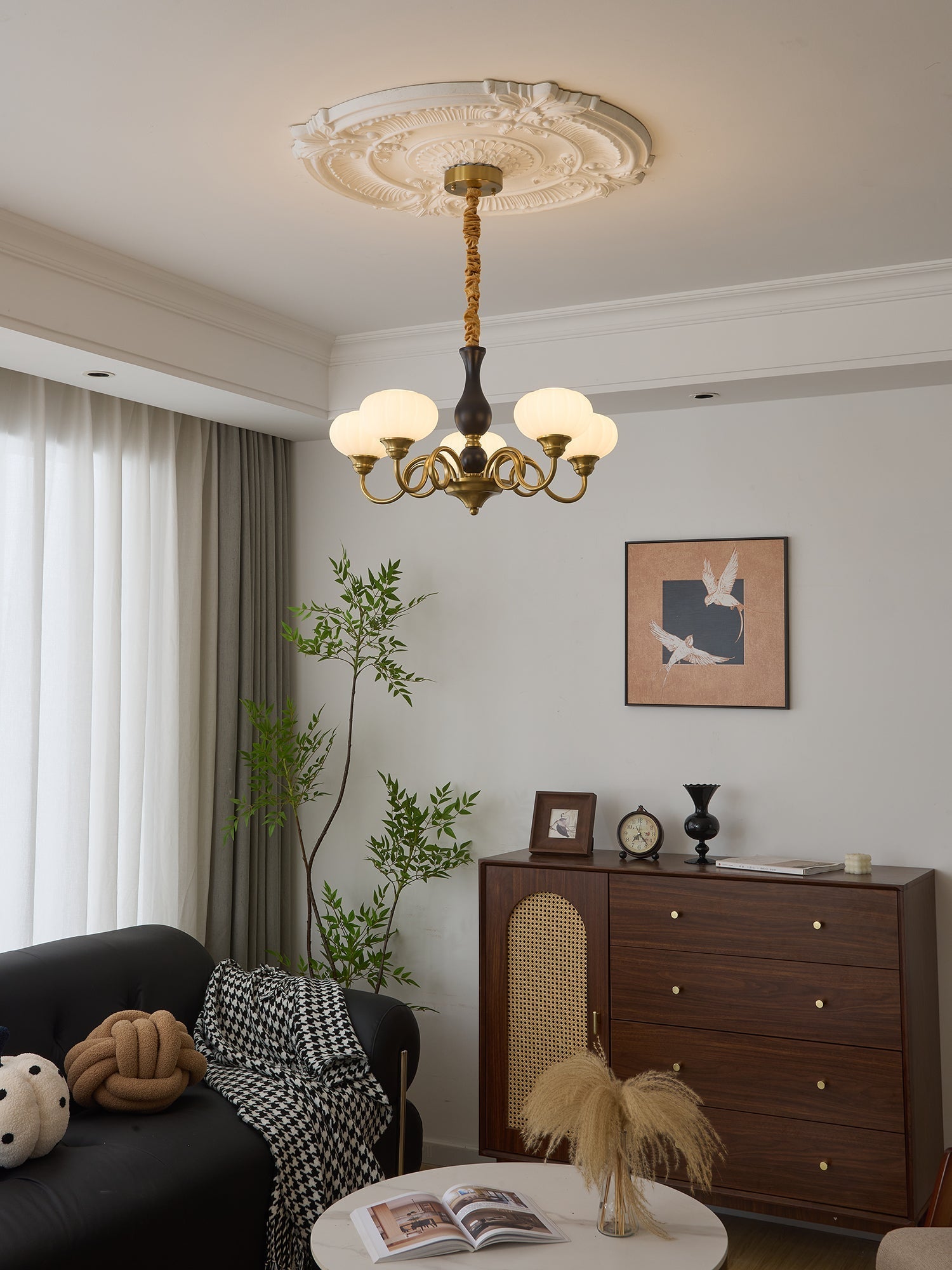 Avinor Nordic Traditional Wood Chandelier-Neutral Decor