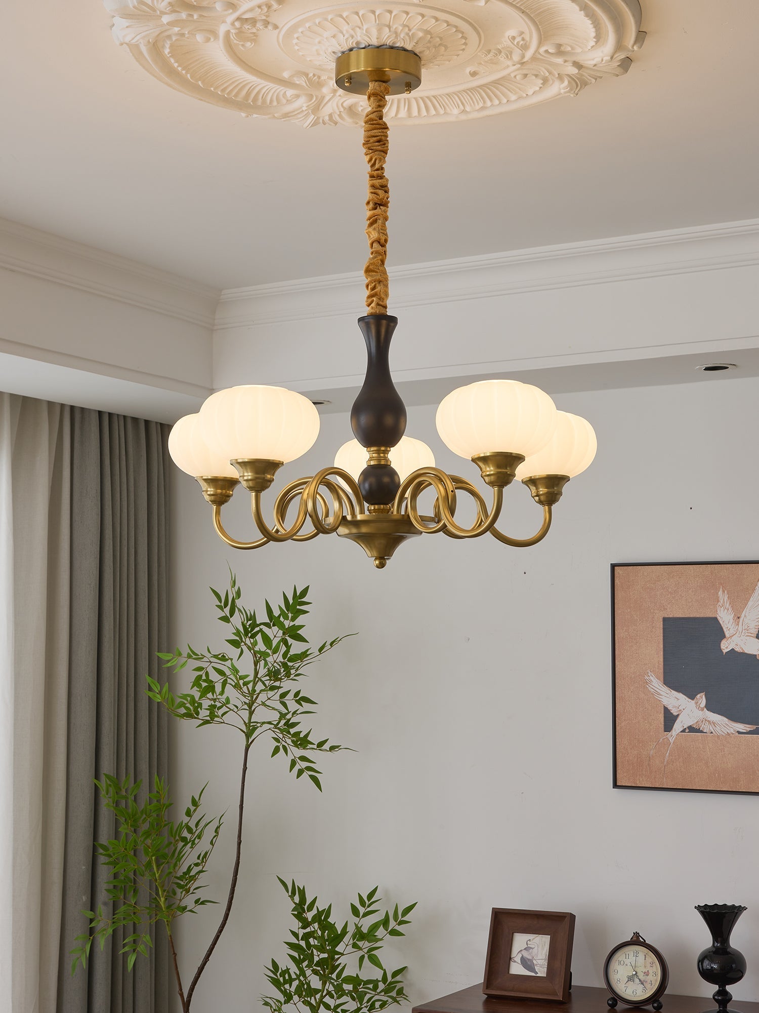 Avinor Nordic Traditional Wood Chandelier-Neutral Decor