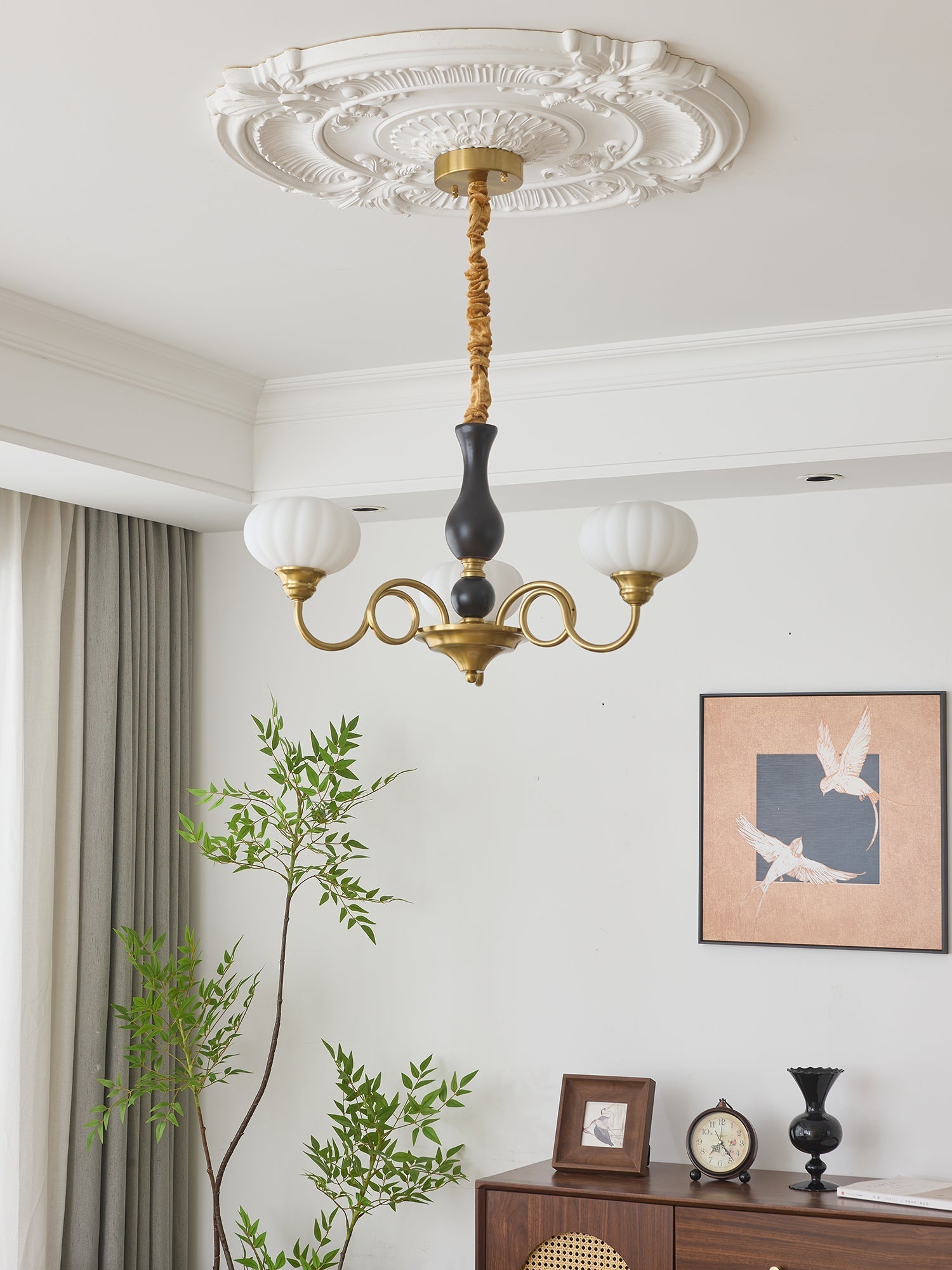 Avinor Nordic Traditional Wood Chandelier-Neutral Decor