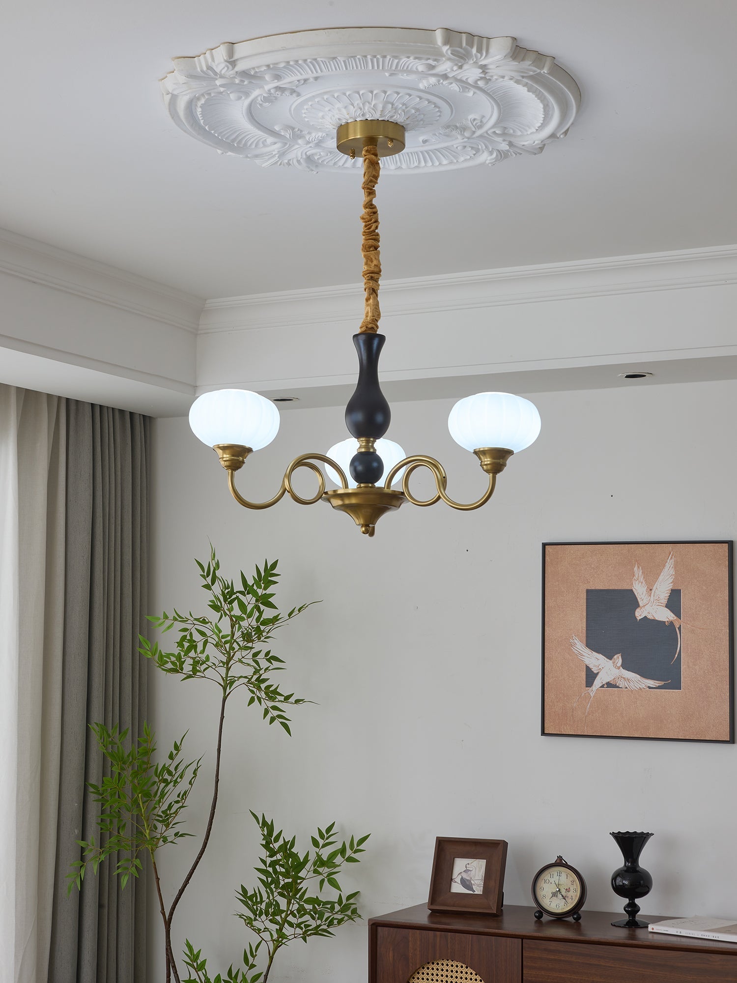 Avinor Nordic Traditional Wood Chandelier-Neutral Decor