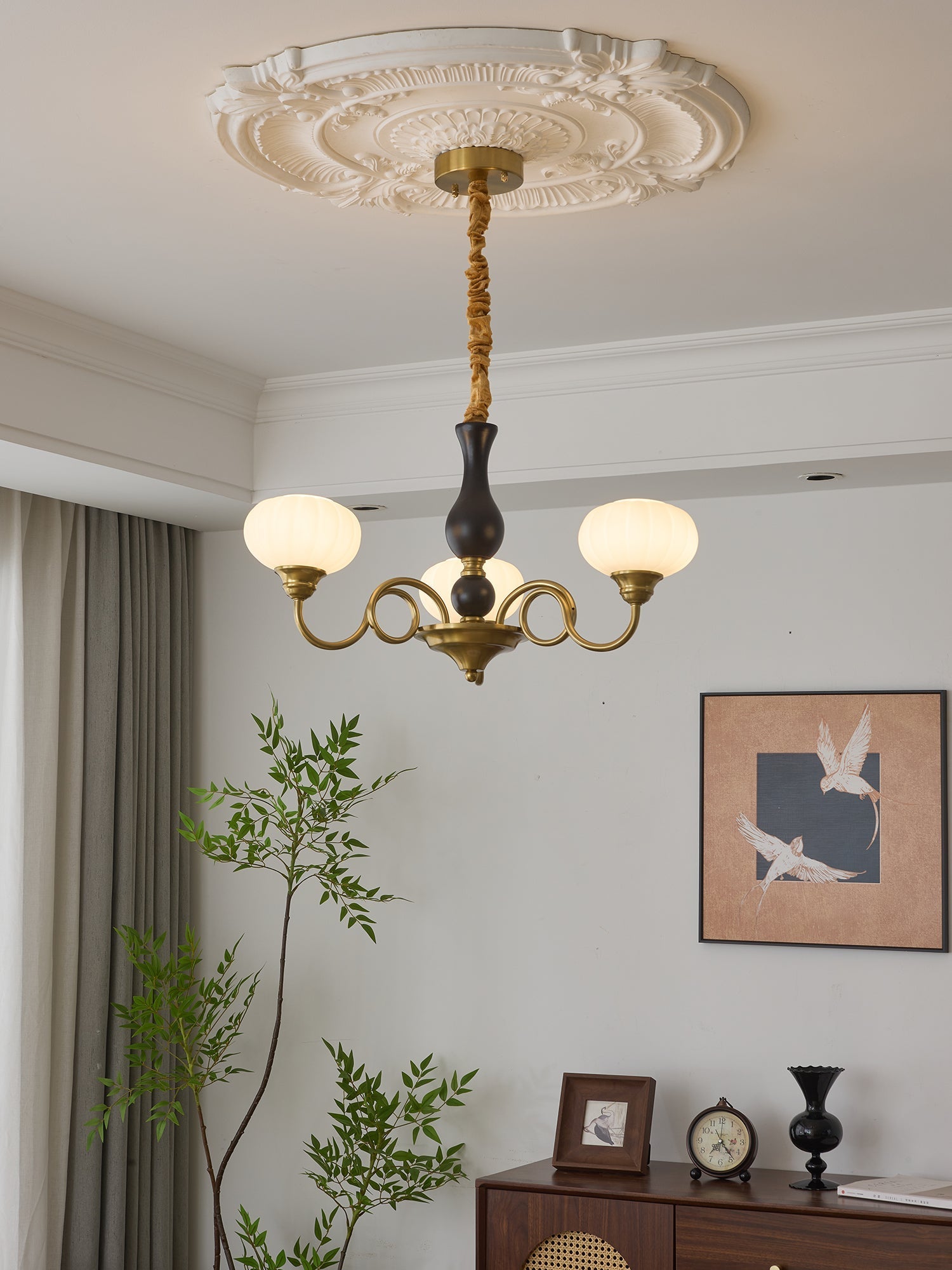 Avinor Nordic Traditional Wood Chandelier-Neutral Decor