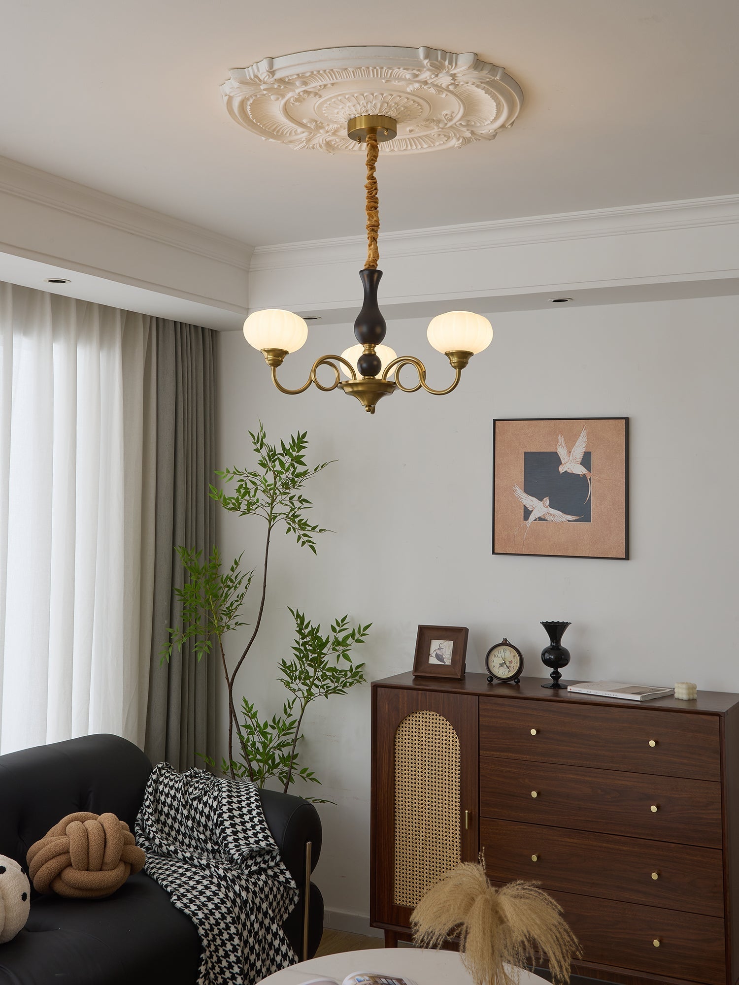 Avinor Nordic Traditional Wood Chandelier-Neutral Decor
