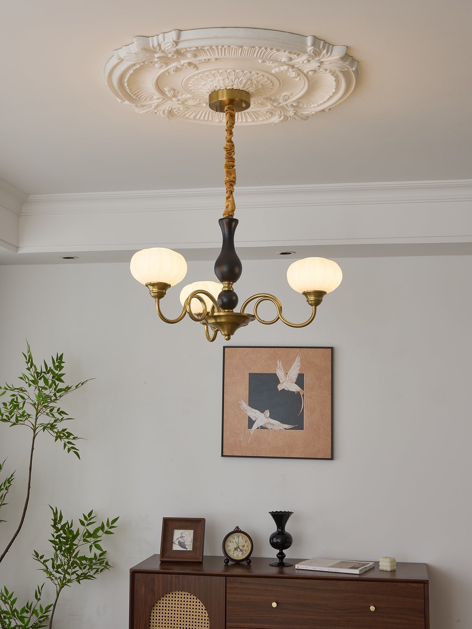 Avinor Nordic Traditional Wood Chandelier-Neutral Decor
