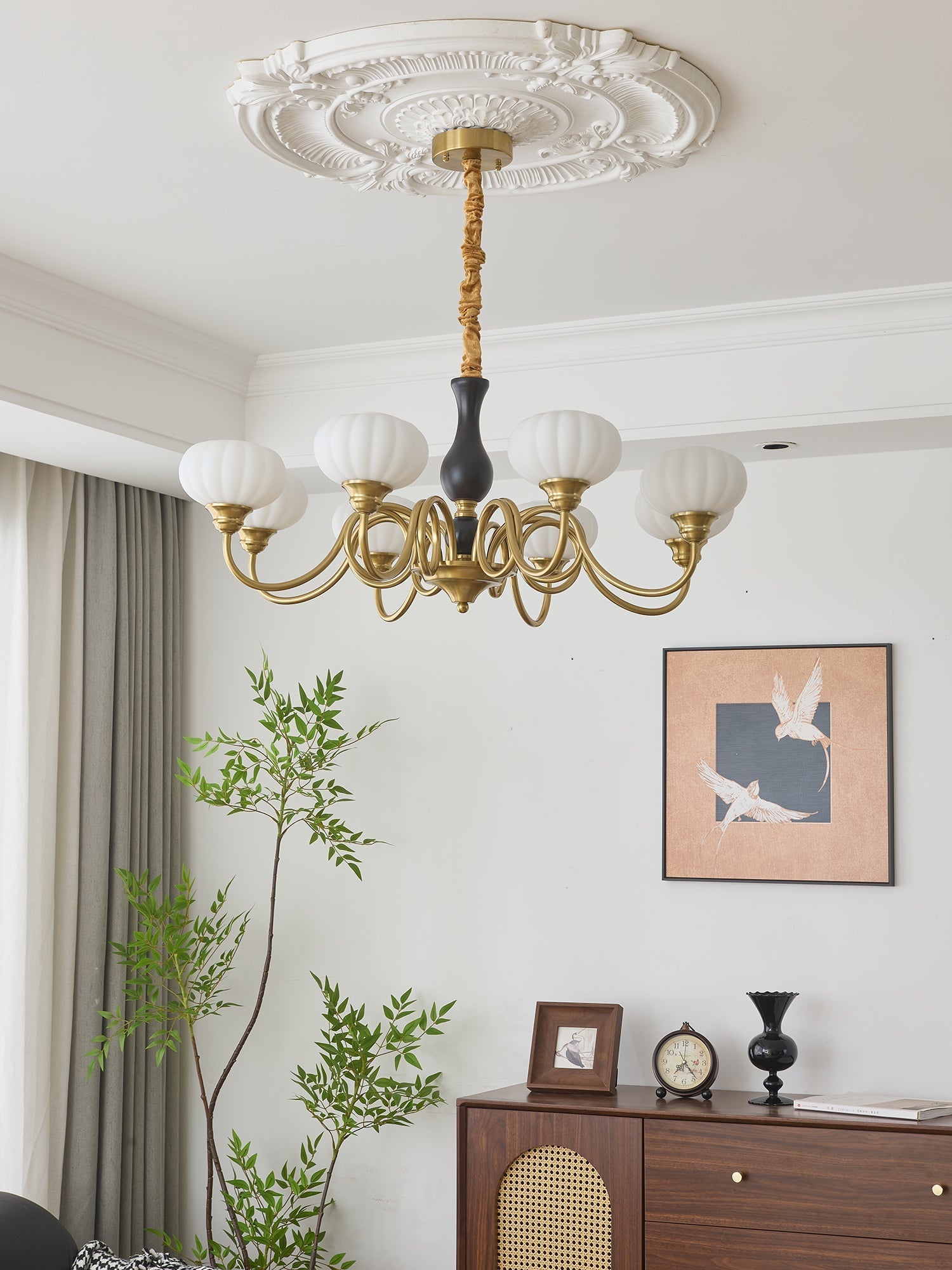 Avinor Nordic Traditional Wood Chandelier-Neutral Decor