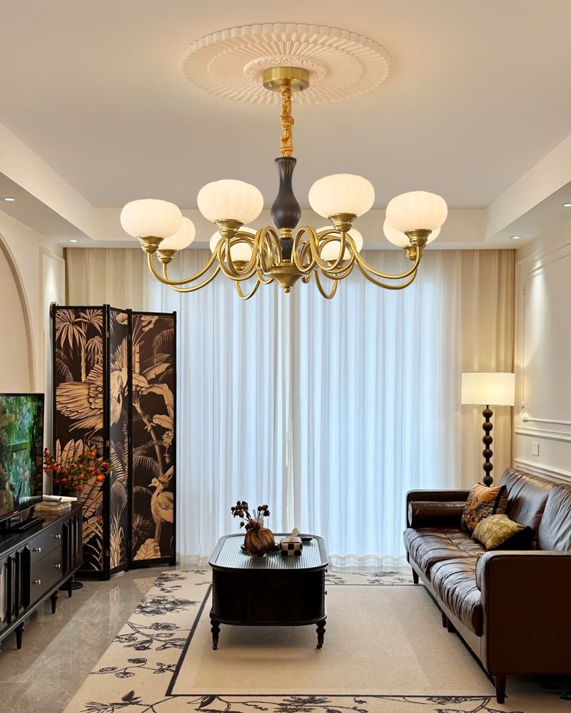 Avinor Nordic Traditional Wood Chandelier-Neutral Decor