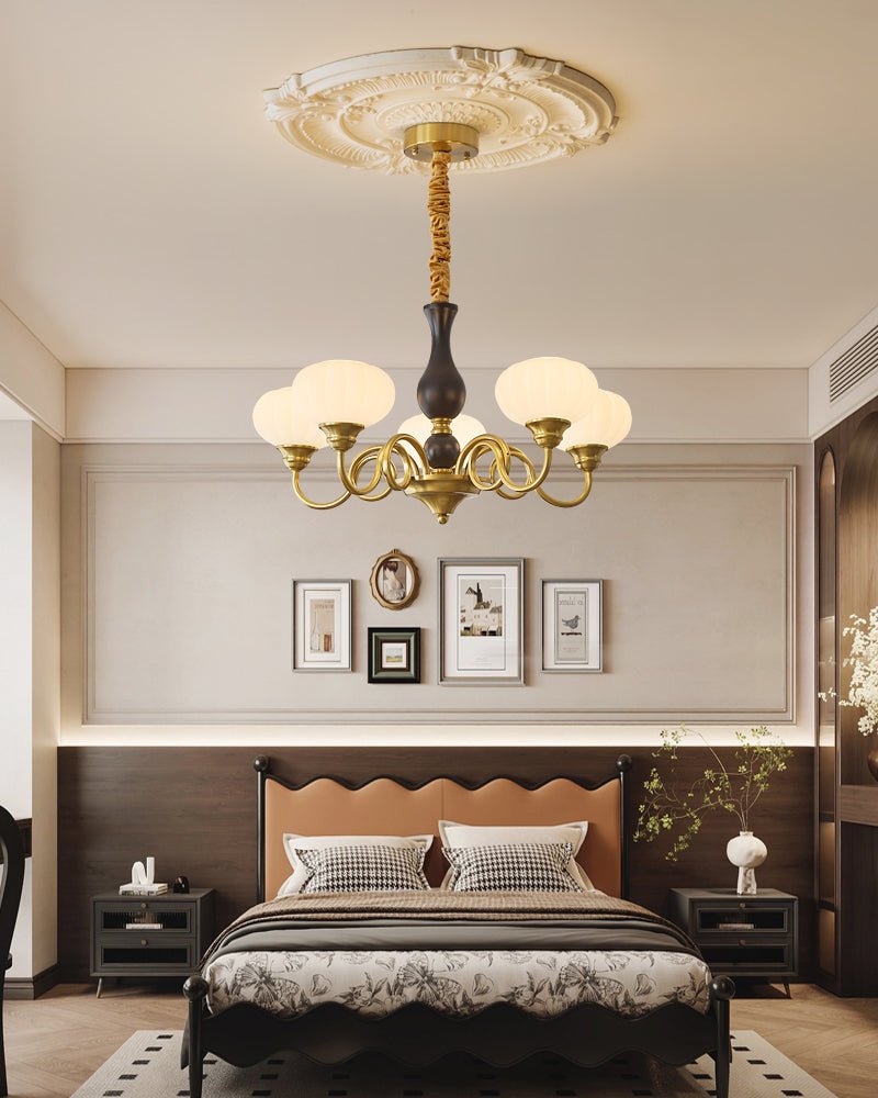 Avinor Nordic Traditional Wood Chandelier-Neutral Decor