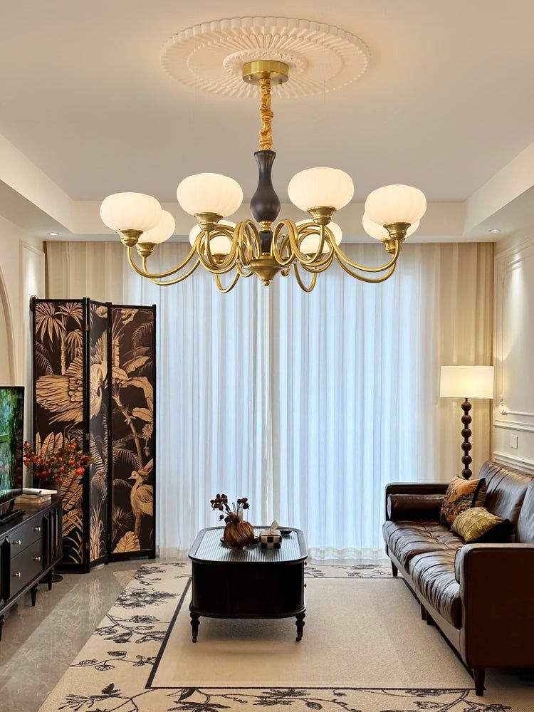 Avinor Nordic Traditional Wood Chandelier-Neutral Decor