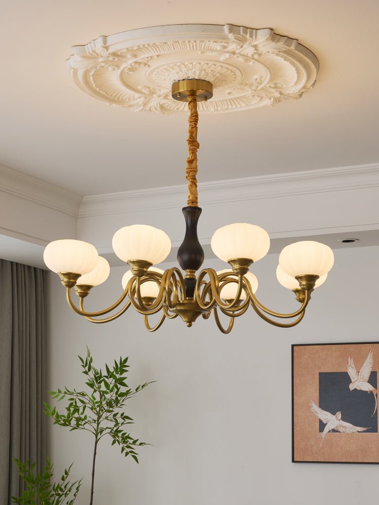 Avinor Nordic Traditional Wood Chandelier-Neutral Decor