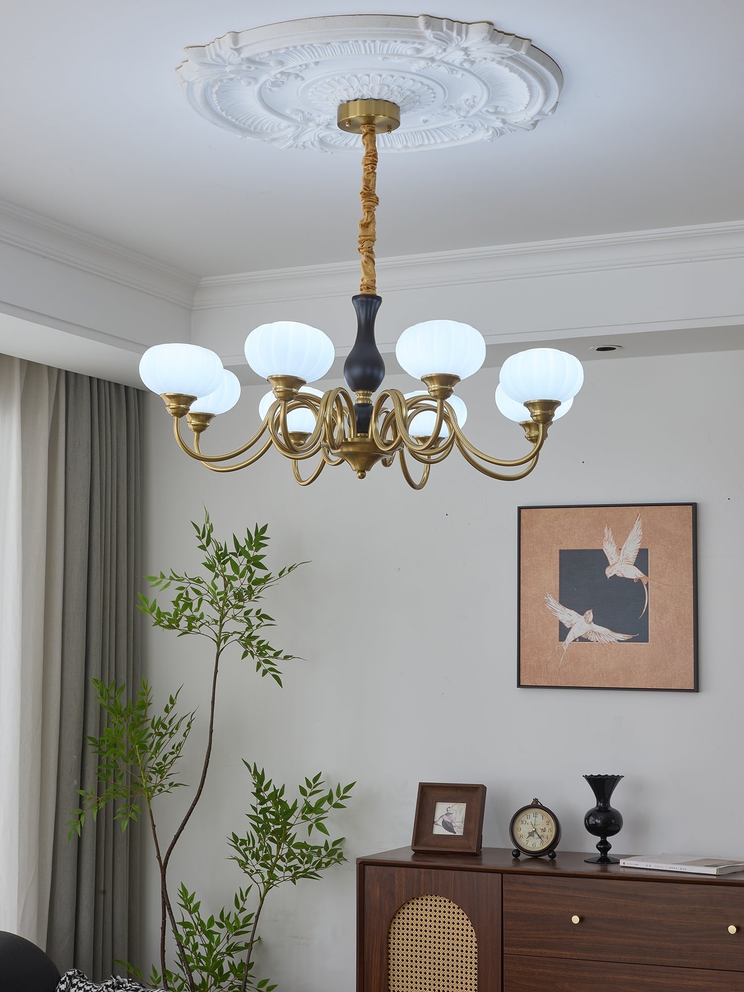 Avinor Nordic Traditional Wood Chandelier-Neutral Decor