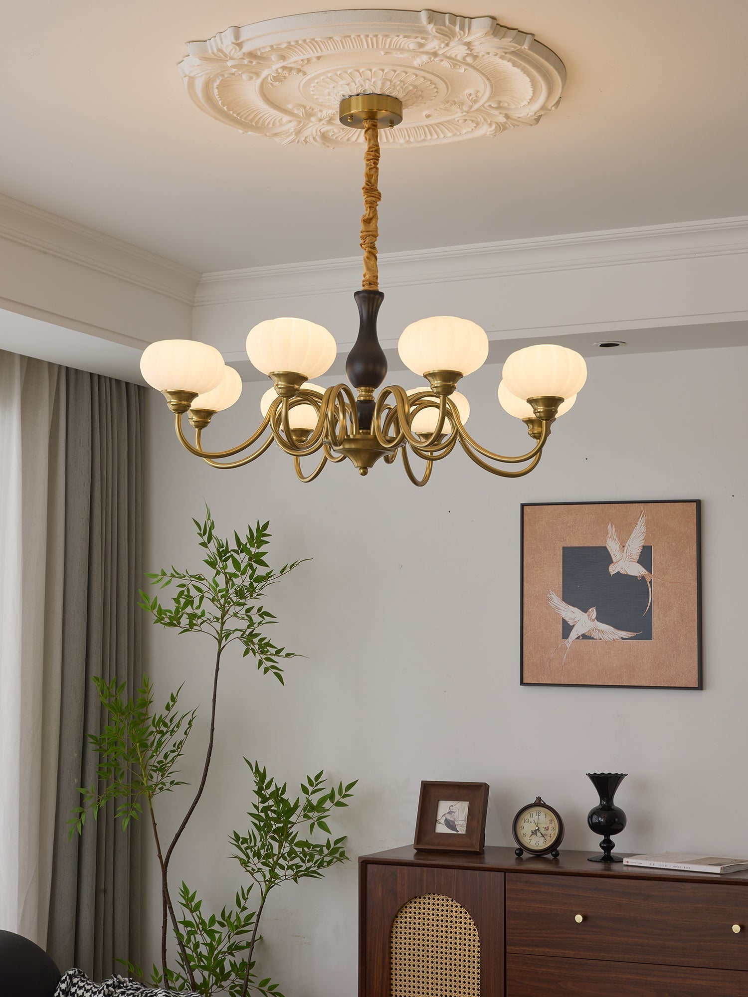 Avinor Nordic Traditional Wood Chandelier-Neutral Decor