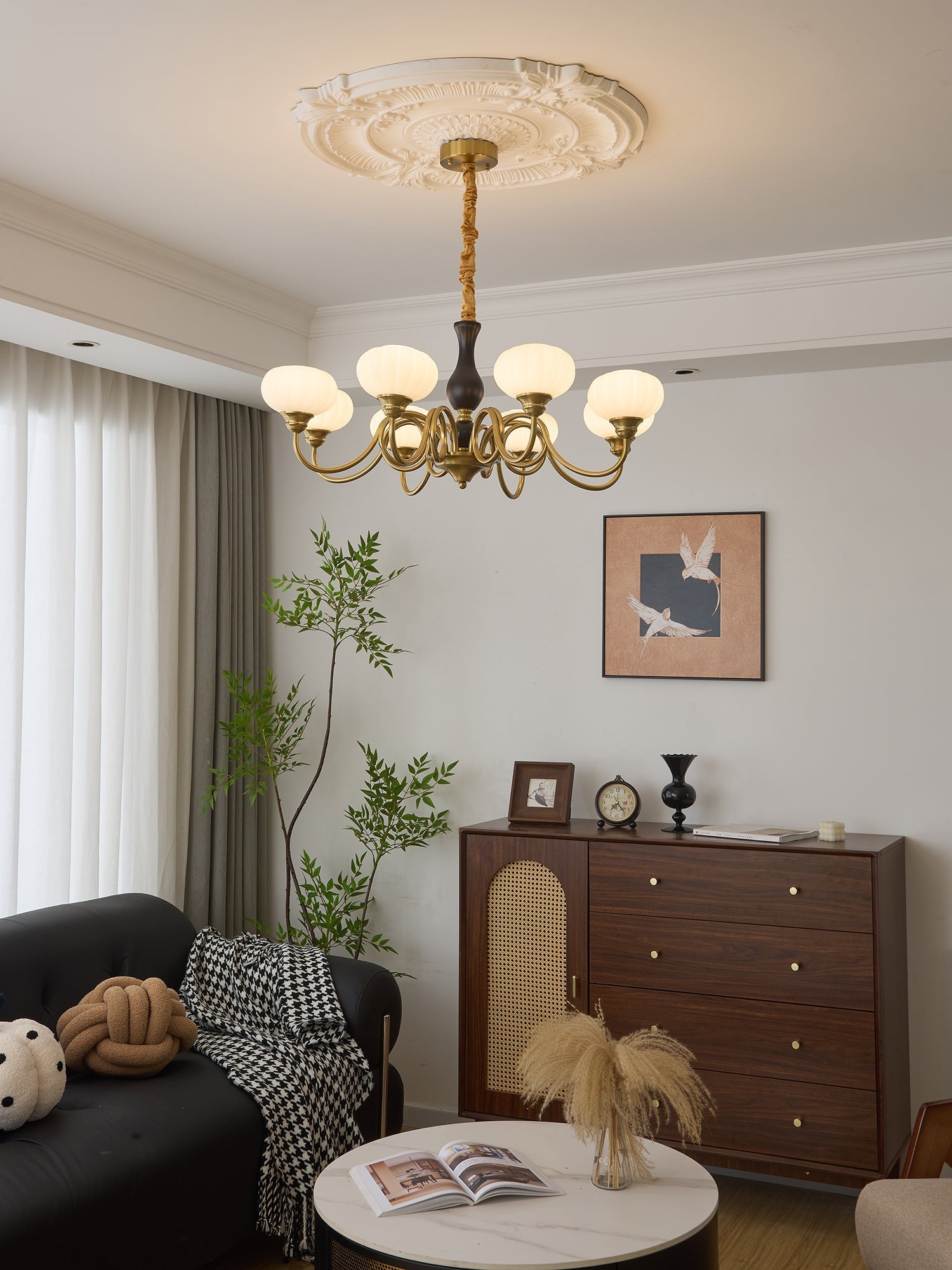 Avinor Nordic Traditional Wood Chandelier-Neutral Decor