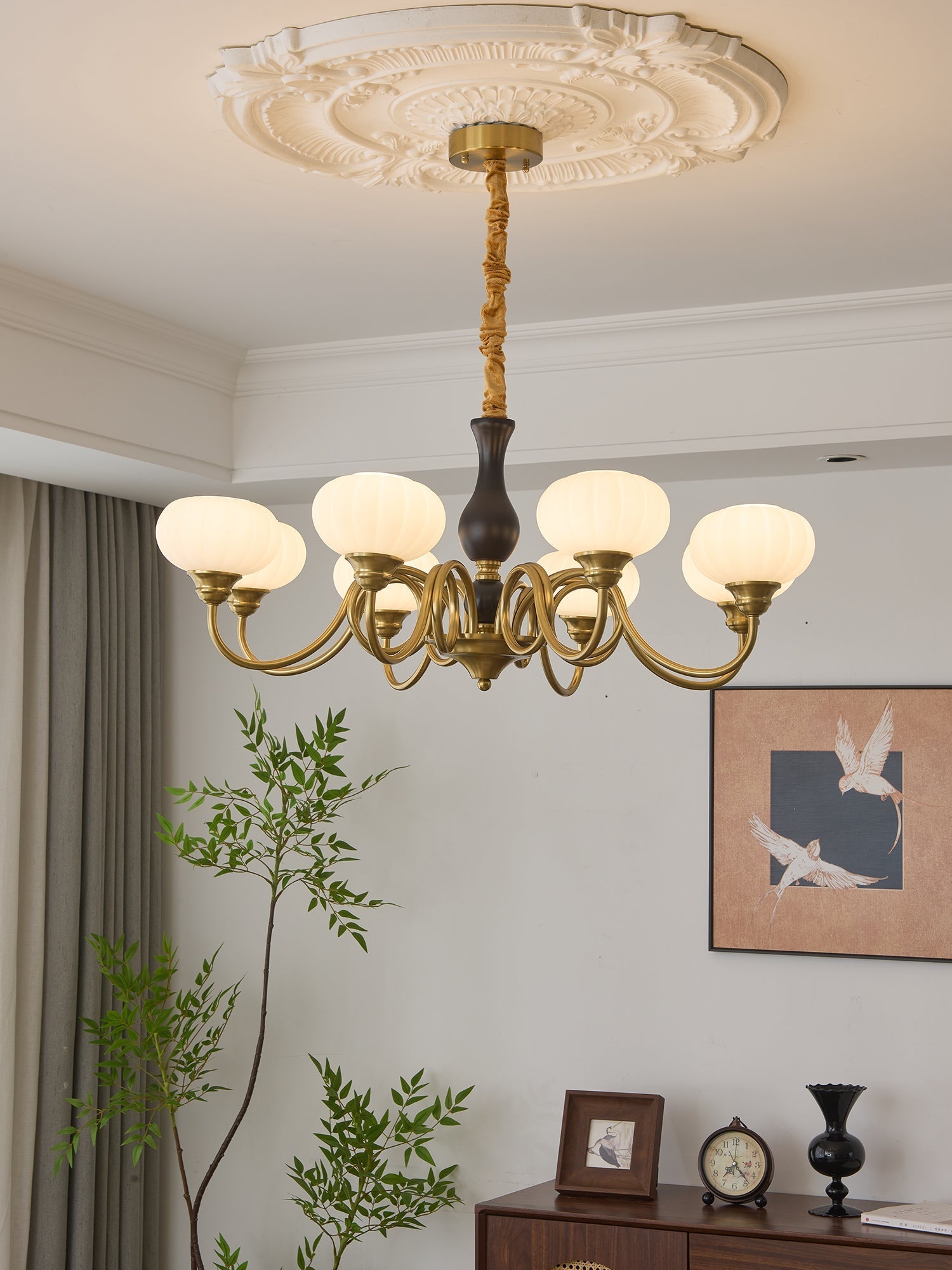 Avinor Nordic Traditional Wood Chandelier-Neutral Decor