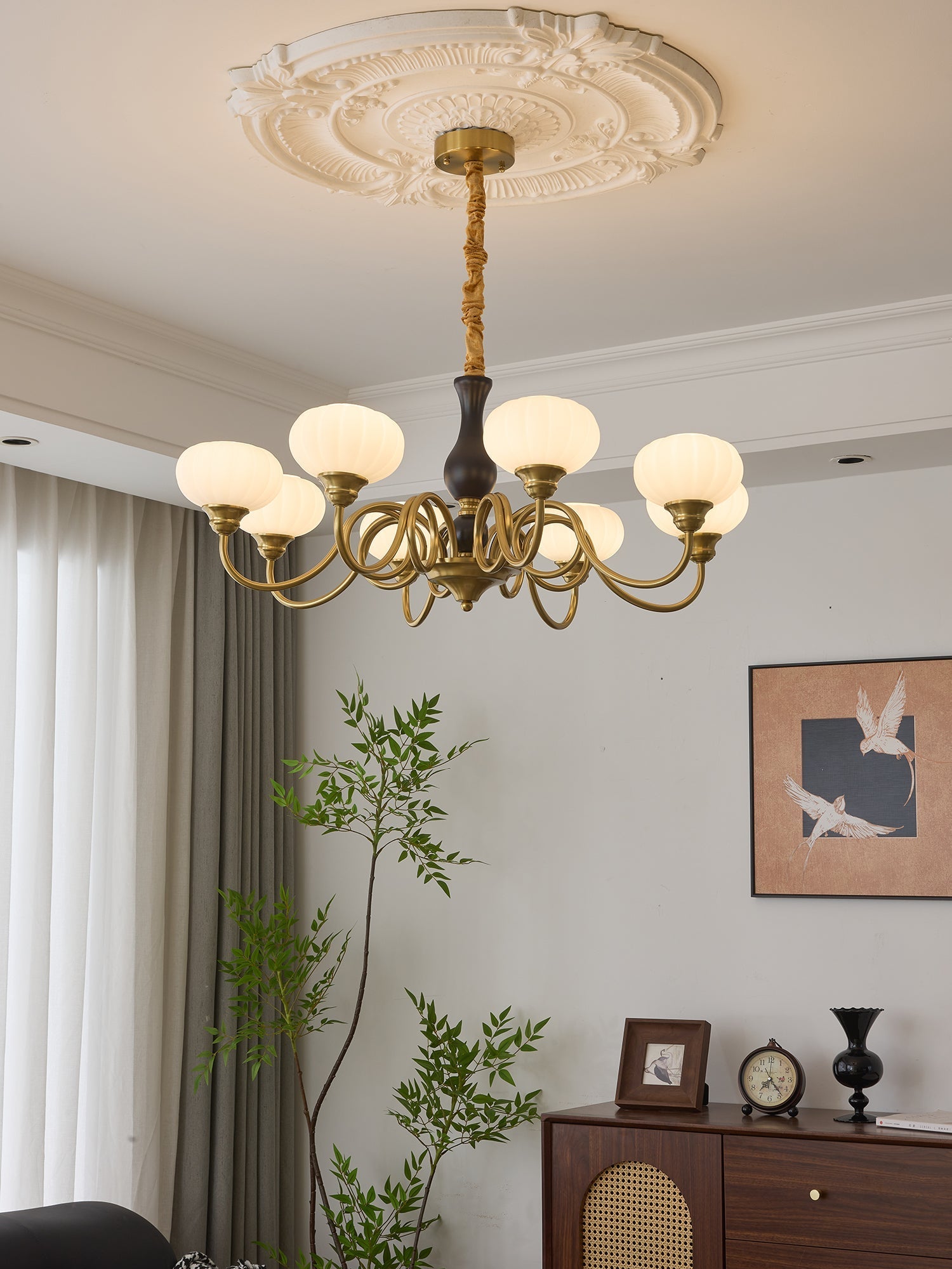 Avinor Nordic Traditional Wood Chandelier-Neutral Decor