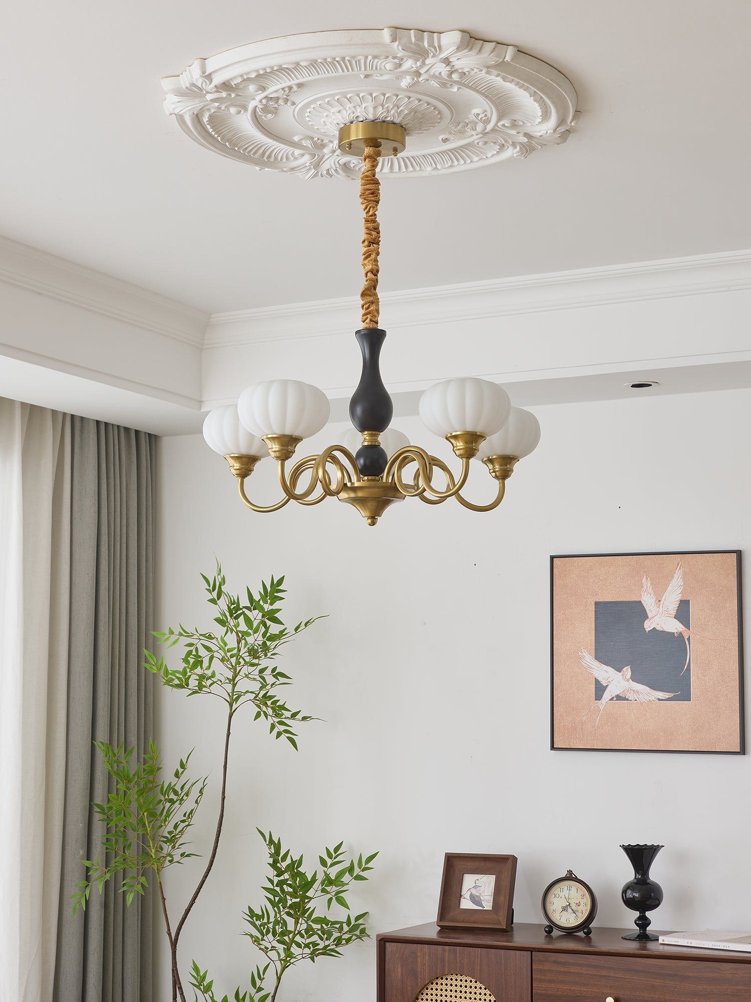 Avinor Nordic Traditional Wood Chandelier-Neutral Decor